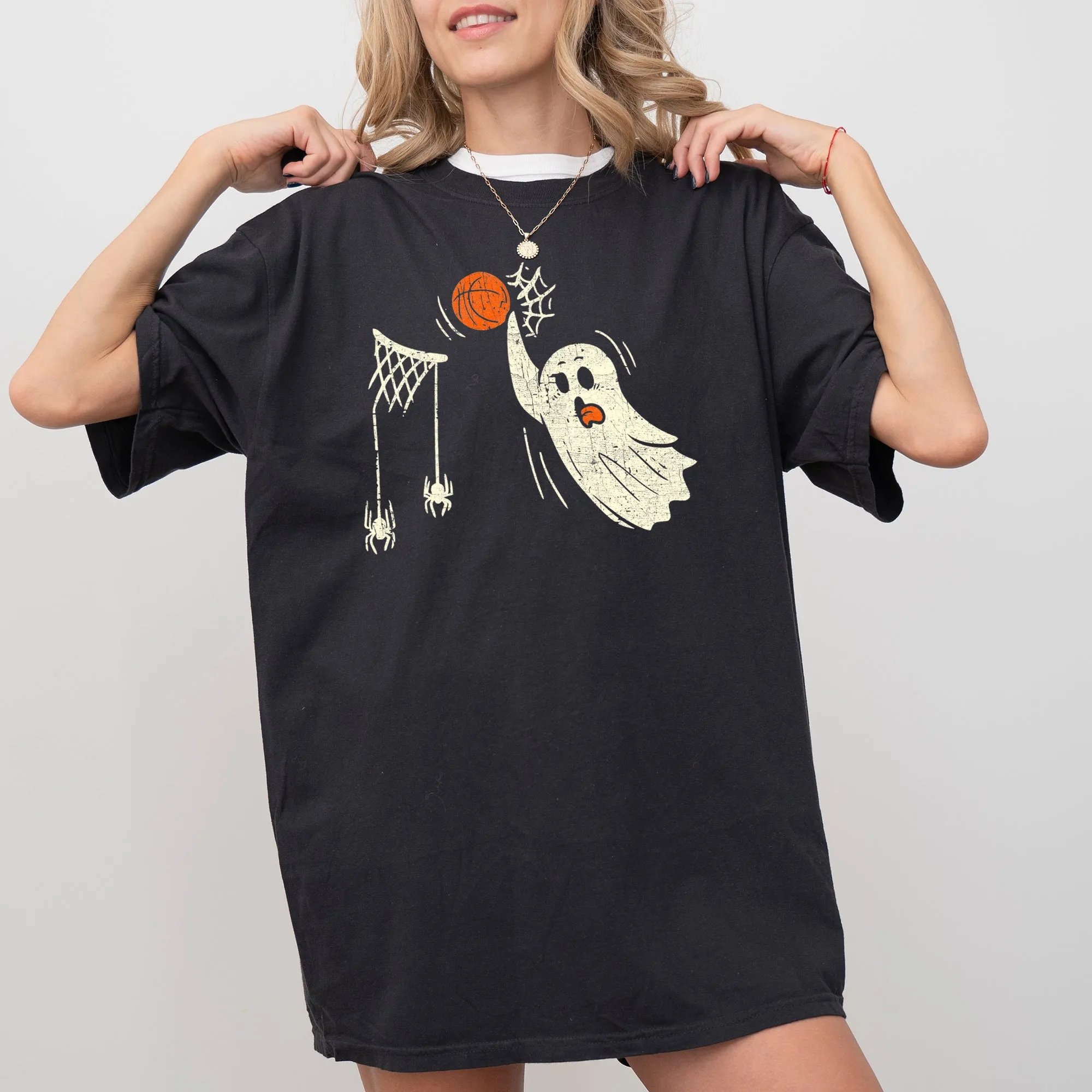 Basketball Ghost, Spooky, Skeleton, Funny, Witch, Aesthetic, Meme, Halloween, Costume, Tshirt Comfort Colors T-Shirt sold by Refinery Number One