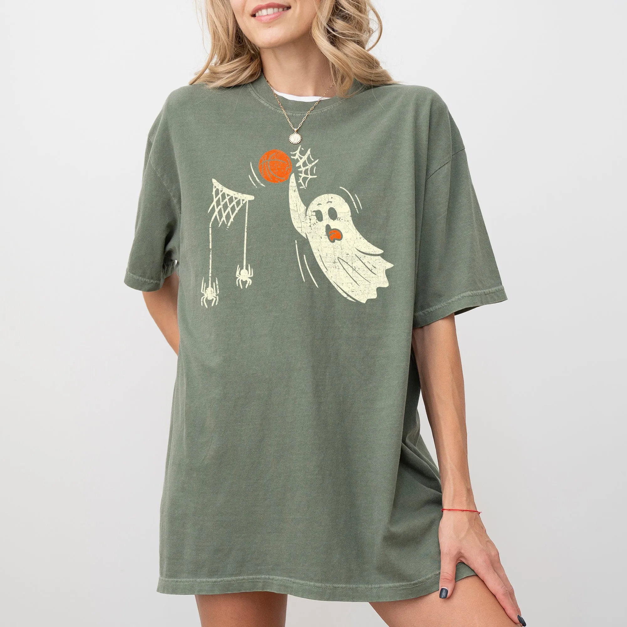 Basketball Ghost, Spooky, Skeleton, Funny, Witch, Aesthetic, Meme, Halloween, Costume, Tshirt Comfort Colors T-Shirt sold by Refinery Number One product image thumbnail 3