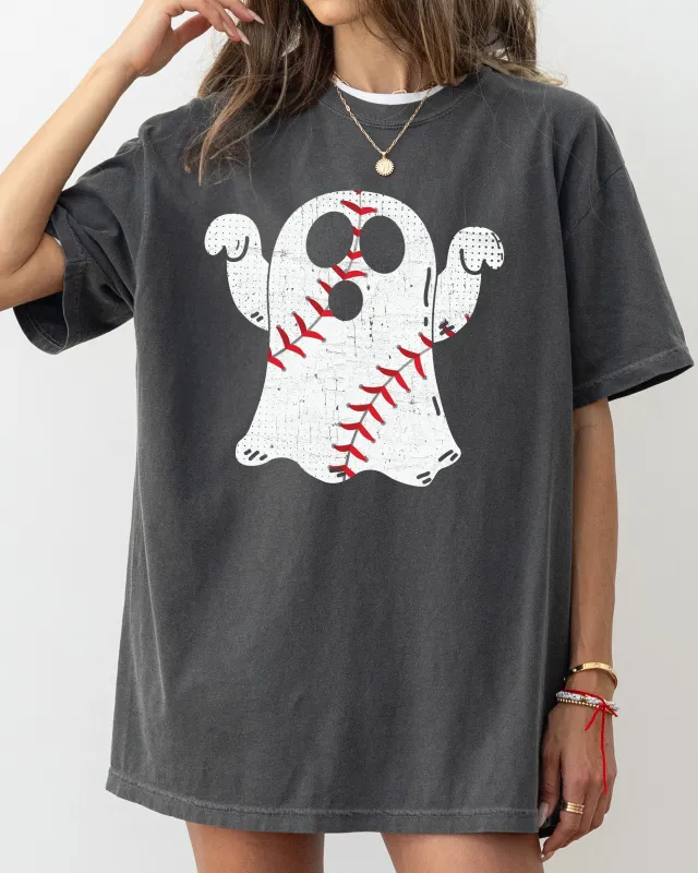 Baseball Ghost, Spooky, Skeleton, Funny, Witch, Aesthetic, Meme, Halloween, Costume, Tshirt Comfort Colors T-Shirt sold by Refinery Number One