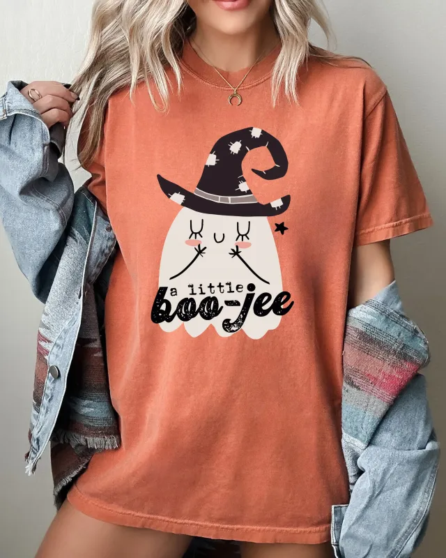 Boo-Jee, Ghost, Spooky, Skeleton, Funny, Witch, Aesthetic, Meme, Halloween, Costume, Tshirt Comfort Colors T-Shirt sold by Refinery Number One