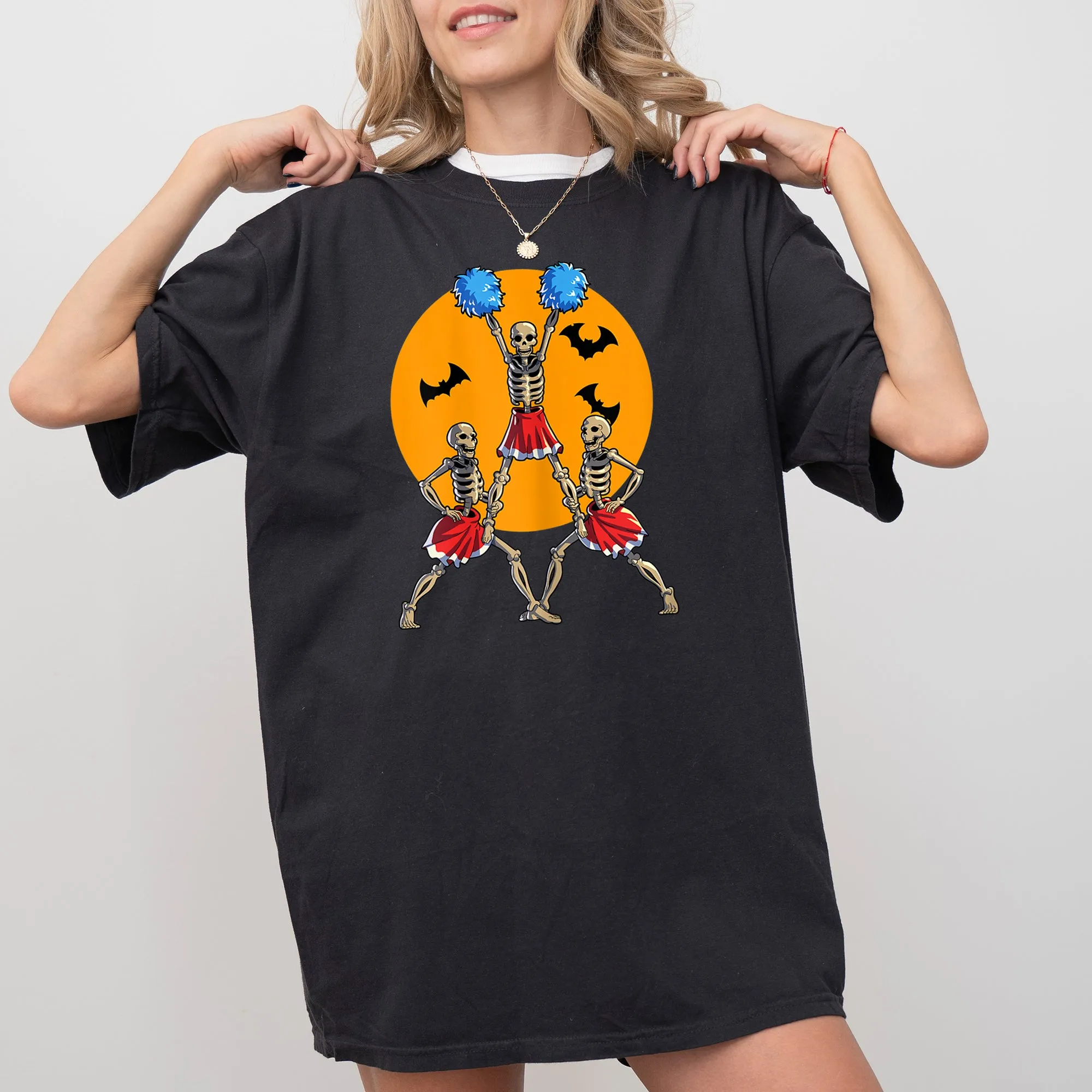 Cheerleader Skeleton, Ghost, Spooky, Funny, Witch, Aesthetic, Meme, Halloween, Costume, Tshirt Comfort Colors T-Shirt sold by Refinery Number One product image thumbnail 2