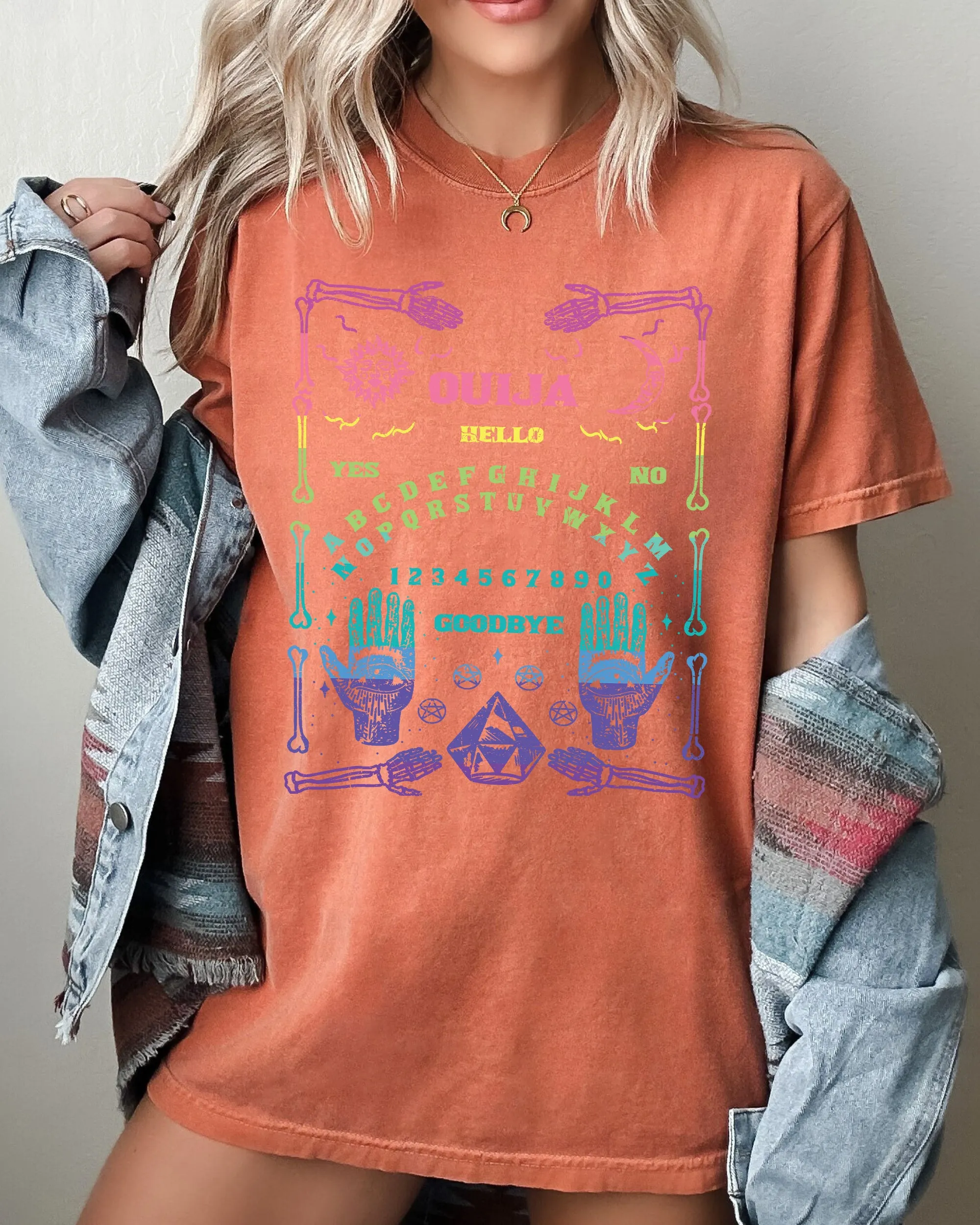 Spirit Board, Ouija, Skeleton, Spooky, Funny, Witch, Aesthetic, Meme, Halloween, Costume, Tshirt Comfort Colors T-Shirt sold by Refinery Number One product image thumbnail 5