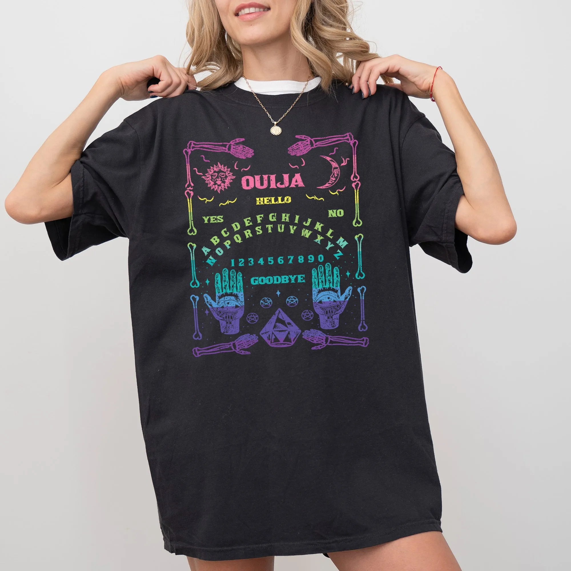 Spirit Board, Ouija, Skeleton, Spooky, Funny, Witch, Aesthetic, Meme, Halloween, Costume, Tshirt Comfort Colors T-Shirt sold by Refinery Number One