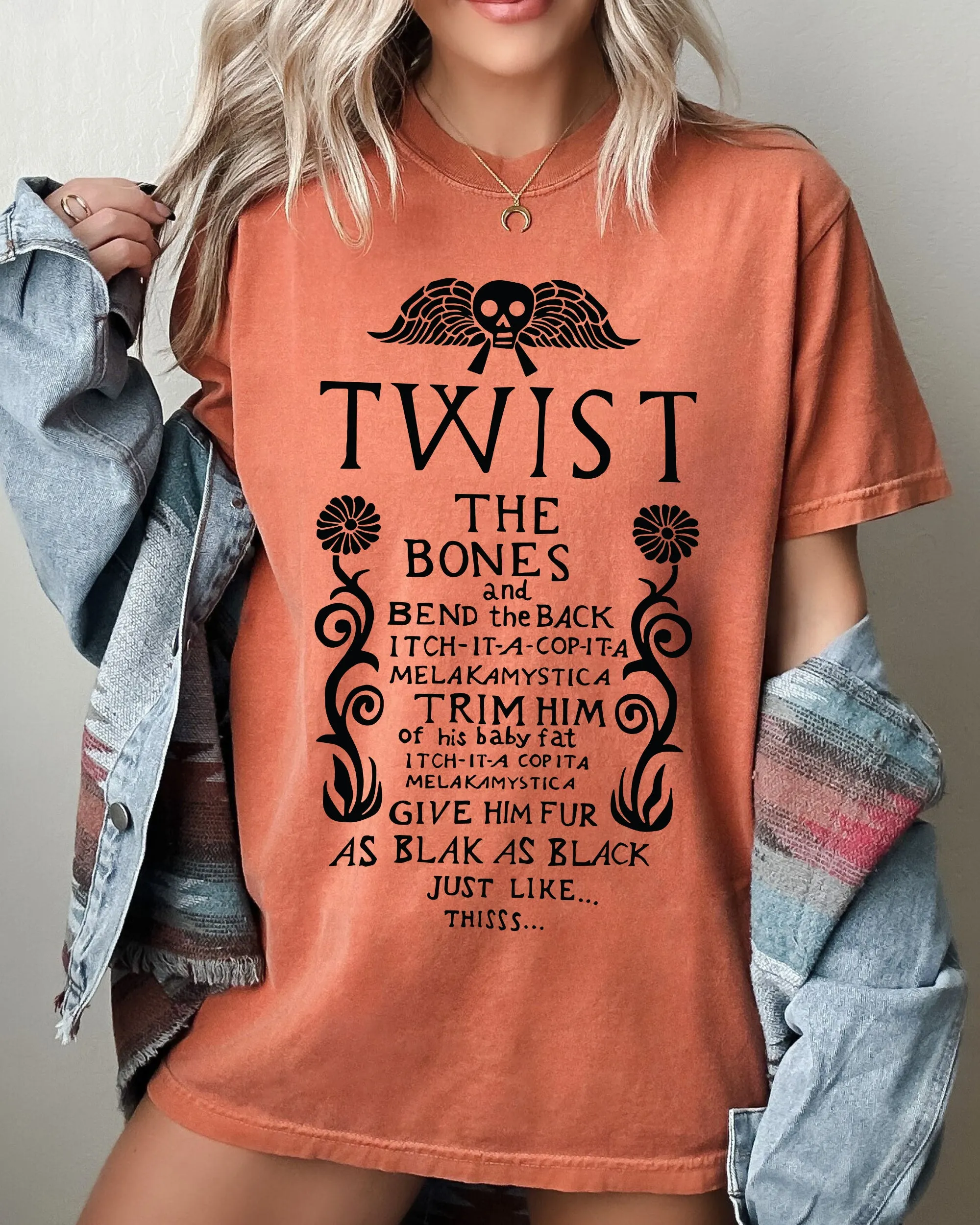 Twist The Bones, Skeleton, Spooky, Ghost, Funny, Witch, Aesthetic, Meme, Halloween, Costume, Tshirt Comfort Colors T-Shirt sold by Refinery Number One product image thumbnail 3