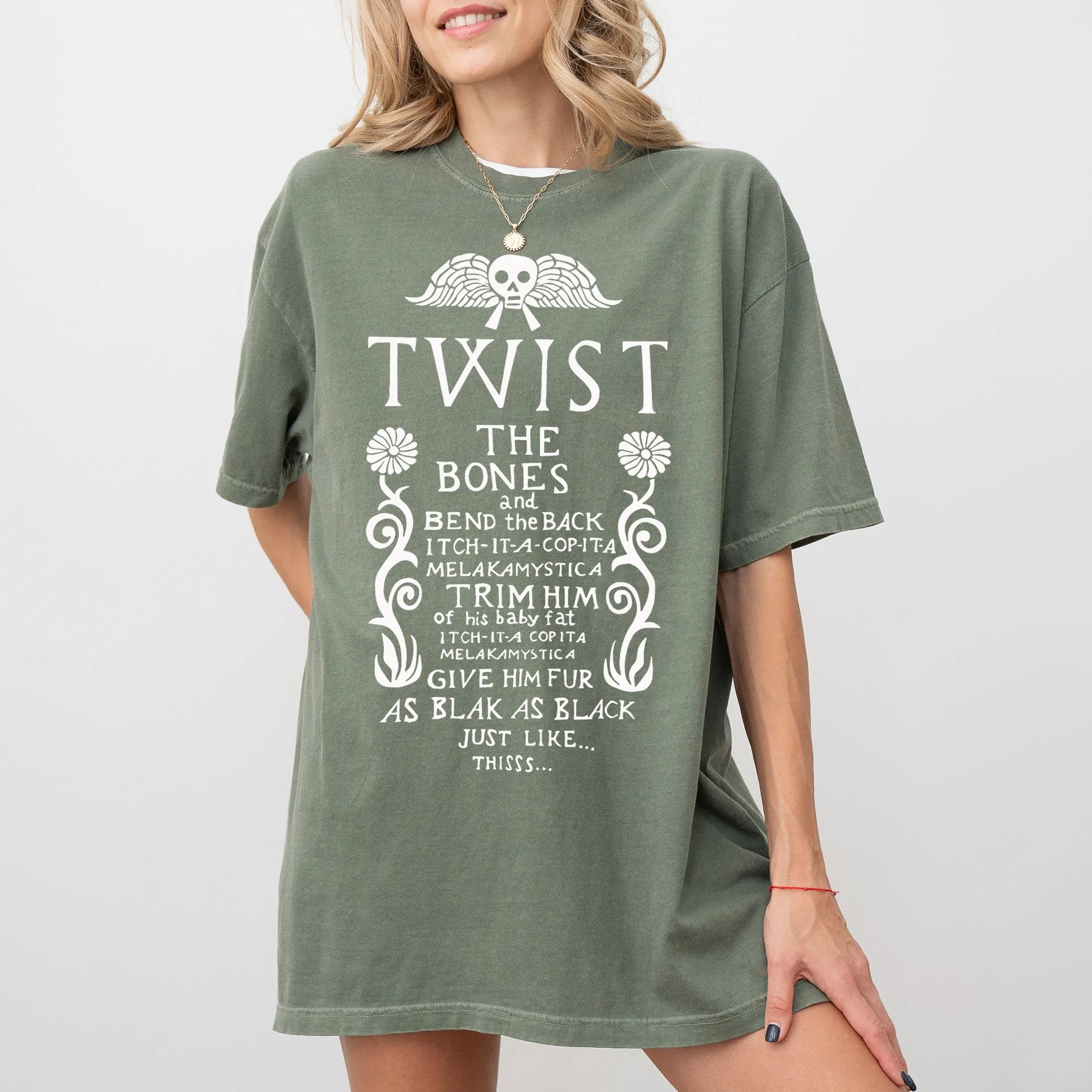 Twist The Bones, Skeleton, Spooky, Ghost, Funny, Witch, Aesthetic, Meme, Halloween, Costume, Tshirt Comfort Colors T-Shirt sold by Refinery Number One product image thumbnail 5