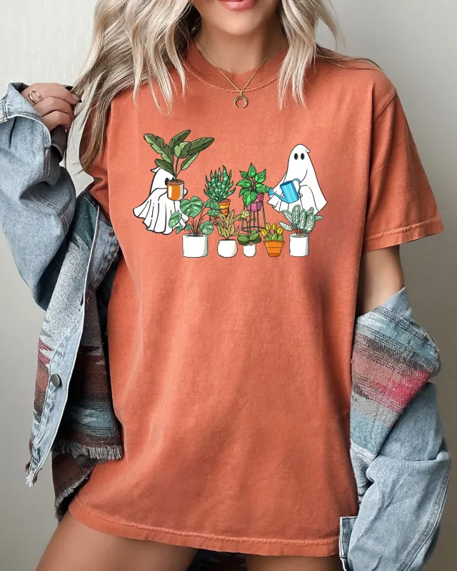 Plant Lover, Ghost, Skeleton, Spooky, Funny, Witch, Aesthetic, Meme, Halloween, Costume, Tshirt Comfort Colors T-Shirt sold by Refinery Number One
