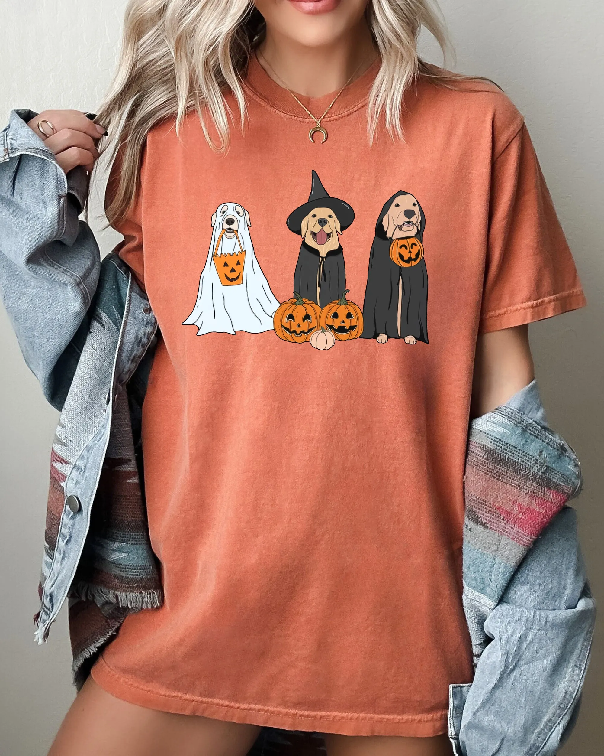 Dog Ghosts, Skeleton, Funny, Pumpkin, Spooky, Witch, Aesthetic, Meme, Halloween, Costume, Tshirt Comfort Colors T-Shirt sold by Refinery Number One