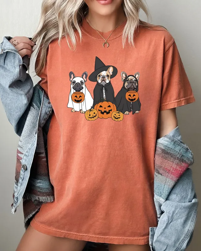 Ghost Dogs, Skeleton, Funny, Pumpkin, Spooky, Witch, Aesthetic, Meme, Halloween, Costume, Tshirt Comfort Colors T-Shirt sold by Refinery Number One