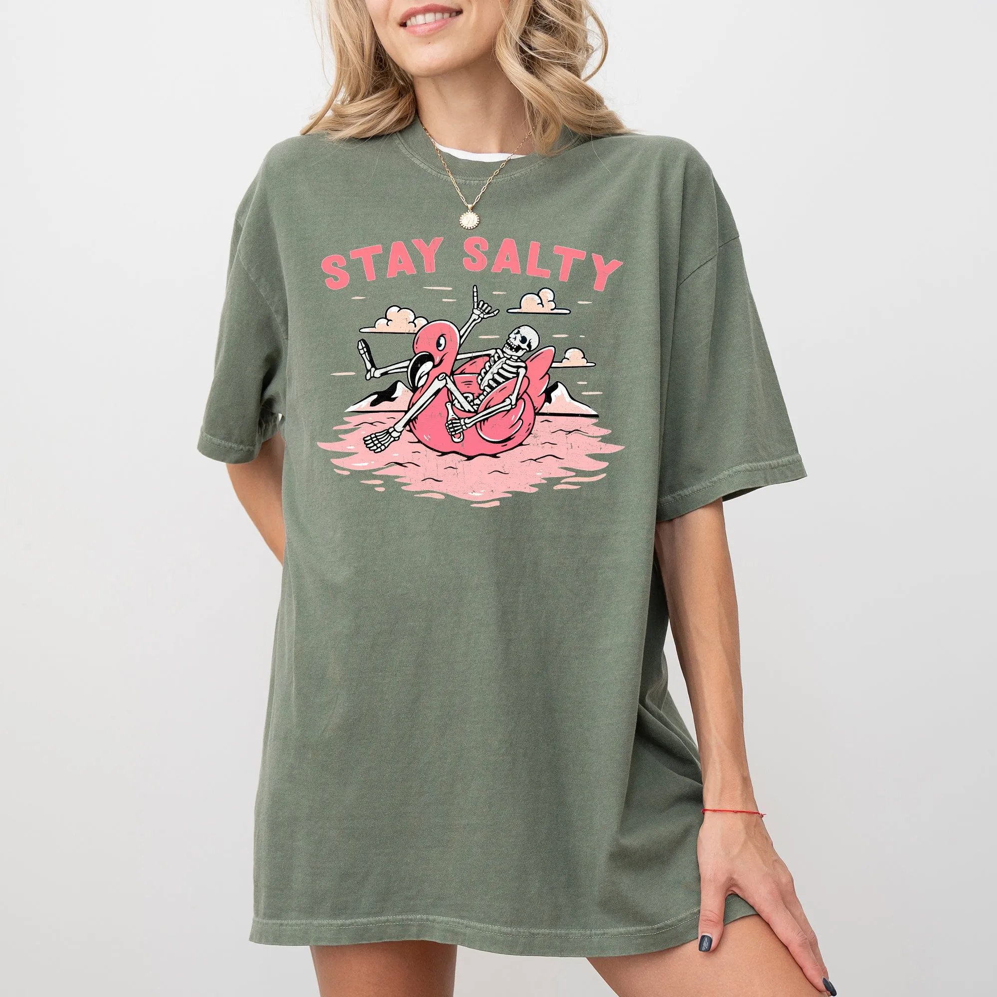 Stay Salty, Skeleton, Funny, Ghost, Spooky, Witch, Aesthetic, Meme, Halloween, Costume, Tshirt Comfort Colors T-Shirt sold by Refinery Number One product image thumbnail 4