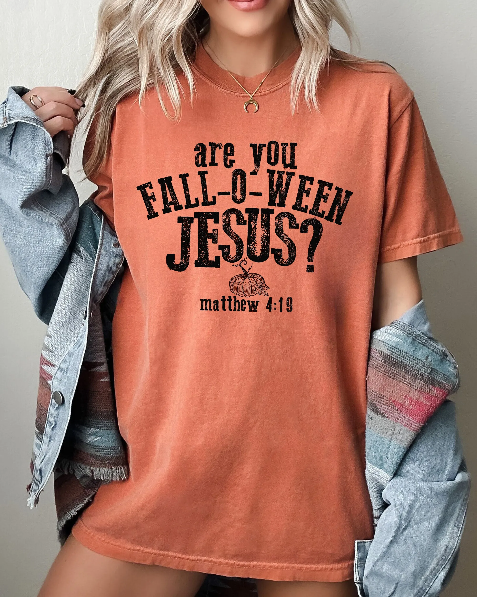 Are You Fall-O-Ween Jesus, Skeleton, Funny, Ghost, Spooky, Witch, Aesthetic, Meme, Halloween, Costume, Tshirt Comfort Colors T-Shirt sold by Refinery Number One product image thumbnail 3