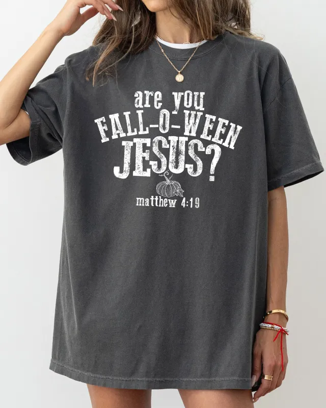 Are You Fall-O-Ween Jesus, Skeleton, Funny, Ghost, Spooky, Witch, Aesthetic, Meme, Halloween, Costume, Tshirt Comfort Colors T-Shirt sold by Refinery Number One
