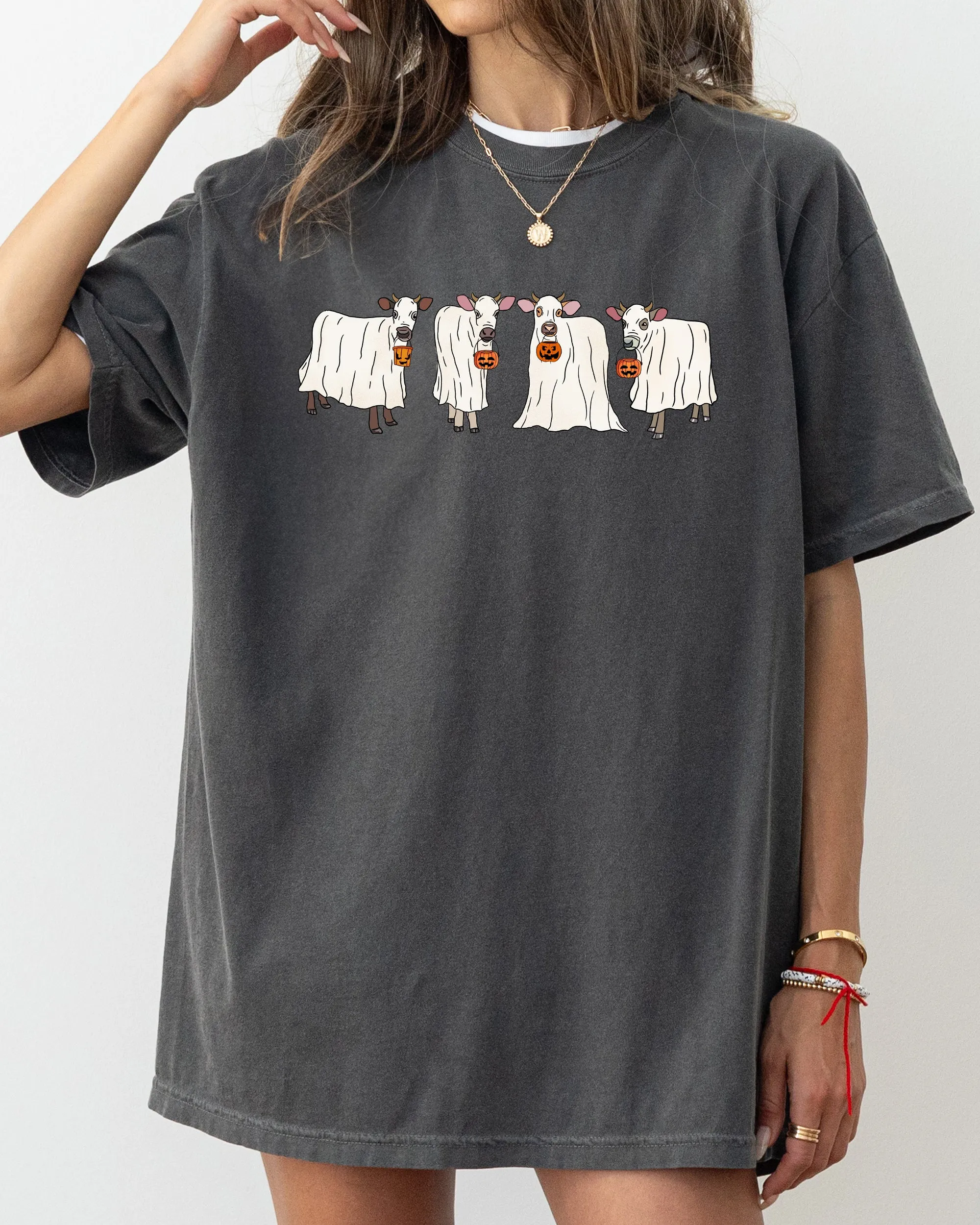 Ghost Cows, Farm, Skeleton, Funny, Spooky, Witch, Aesthetic, Meme, Halloween, Costume, Tshirt Comfort Colors T-Shirt sold by Refinery Number One product image thumbnail 2
