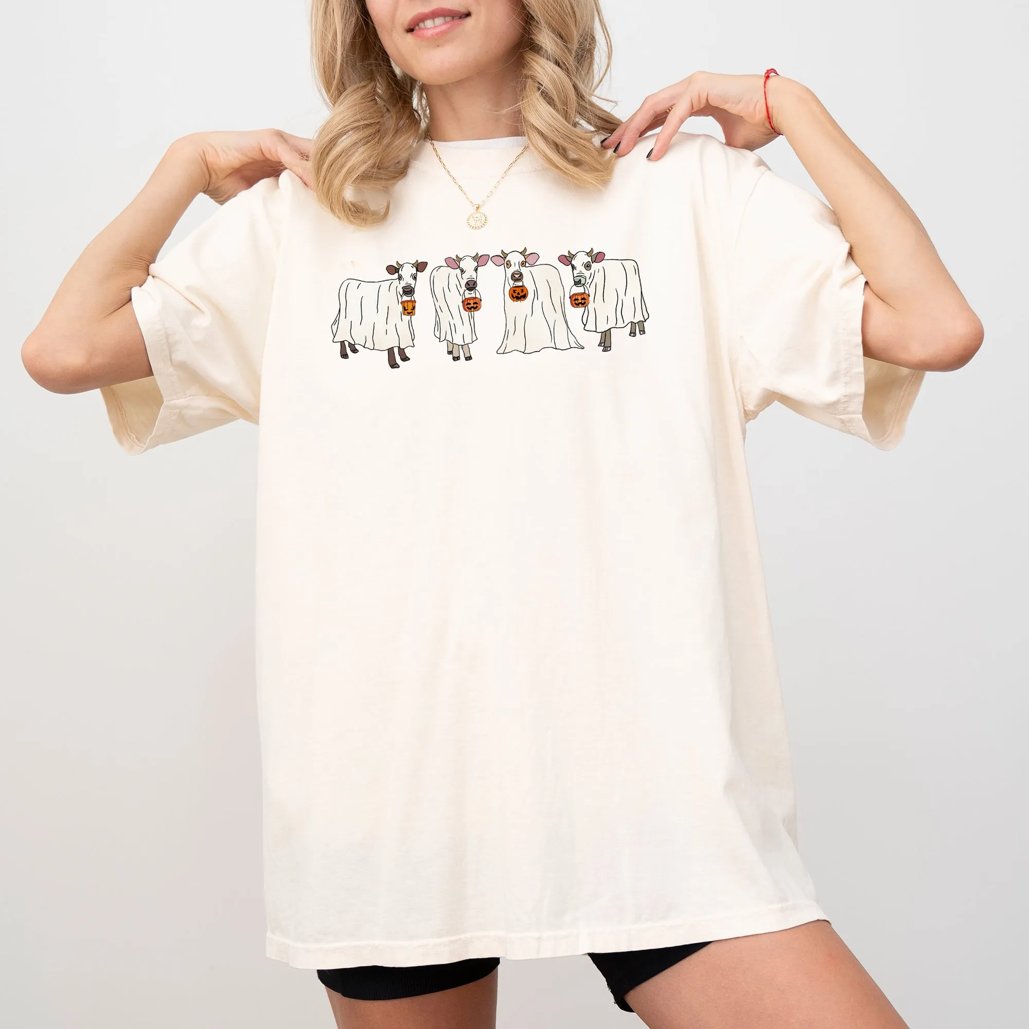 Ghost Cows, Farm, Skeleton, Funny, Spooky, Witch, Aesthetic, Meme, Halloween, Costume, Tshirt Comfort Colors T-Shirt sold by Refinery Number One product image thumbnail 5