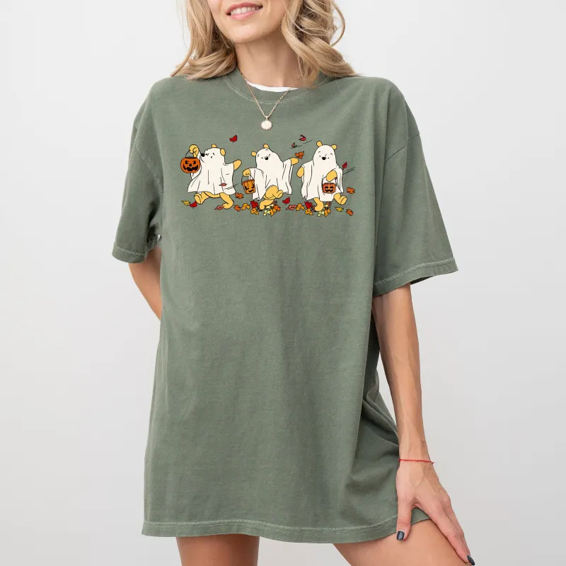 Ghost Pooh, Bear, Skeleton, Funny, Spooky, Witch, Aesthetic, Meme, Halloween, Costume, Tshirt Comfort Colors T-Shirt sold by Refinery Number One