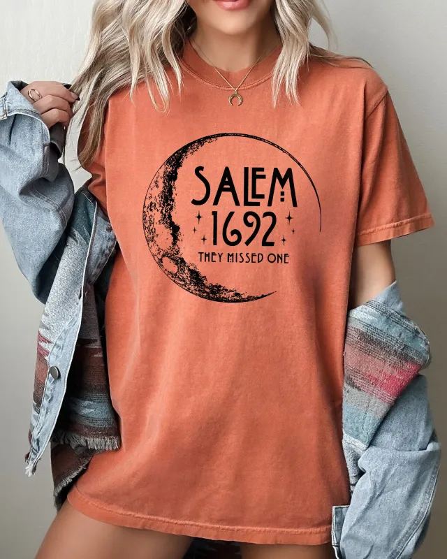 Salem, 1692, Skeleton, Funny, Spooky, Witch, Aesthetic, Meme, Halloween, Costume, Tshirt Comfort Colors T-Shirt sold by Refinery Number One