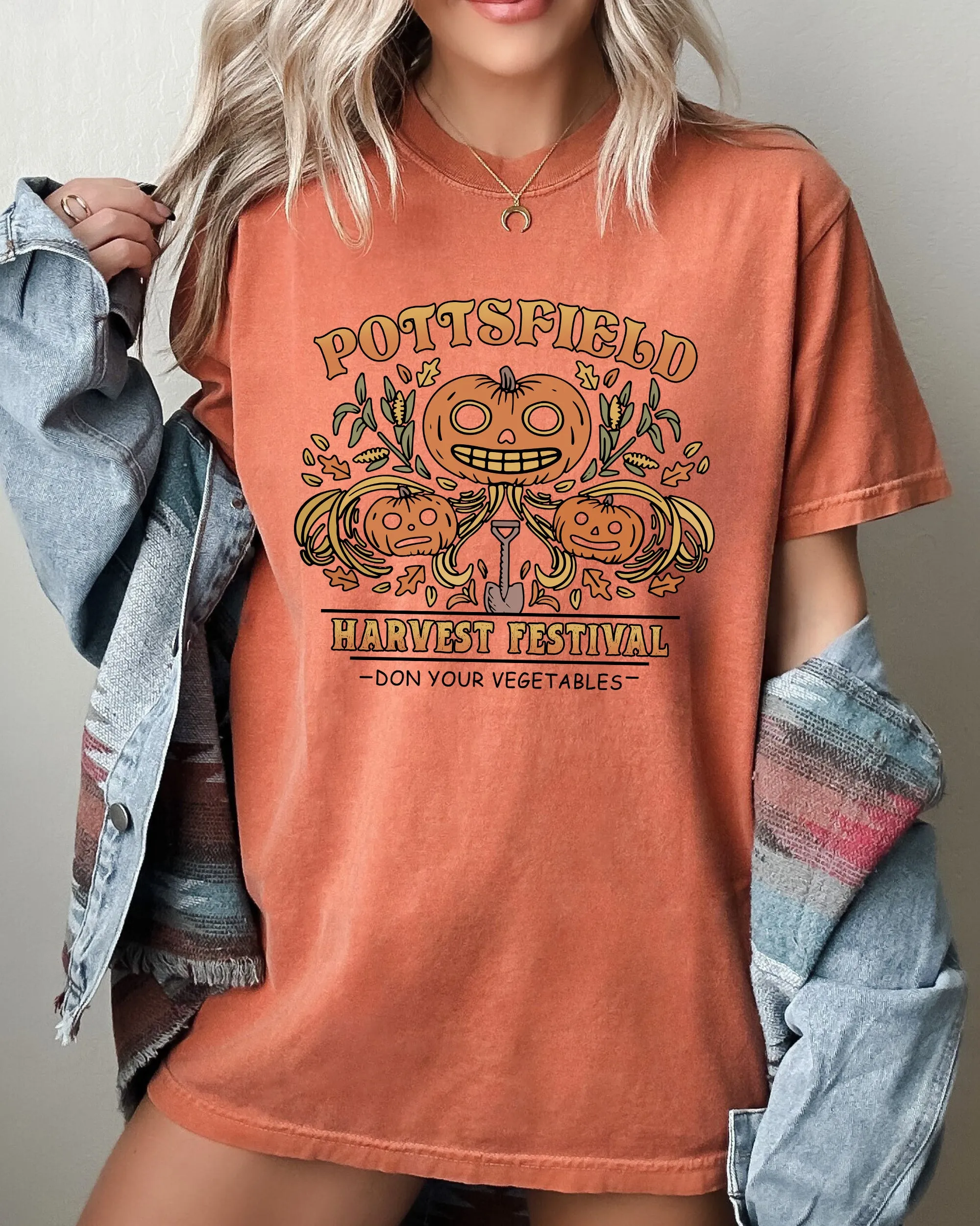 Harvest Festival, Pottsfield, Funny, Spooky, Witch, Aesthetic, Meme, Halloween, Costume, Tshirt Comfort Colors T-Shirt sold by Refinery Number One product image thumbnail 3