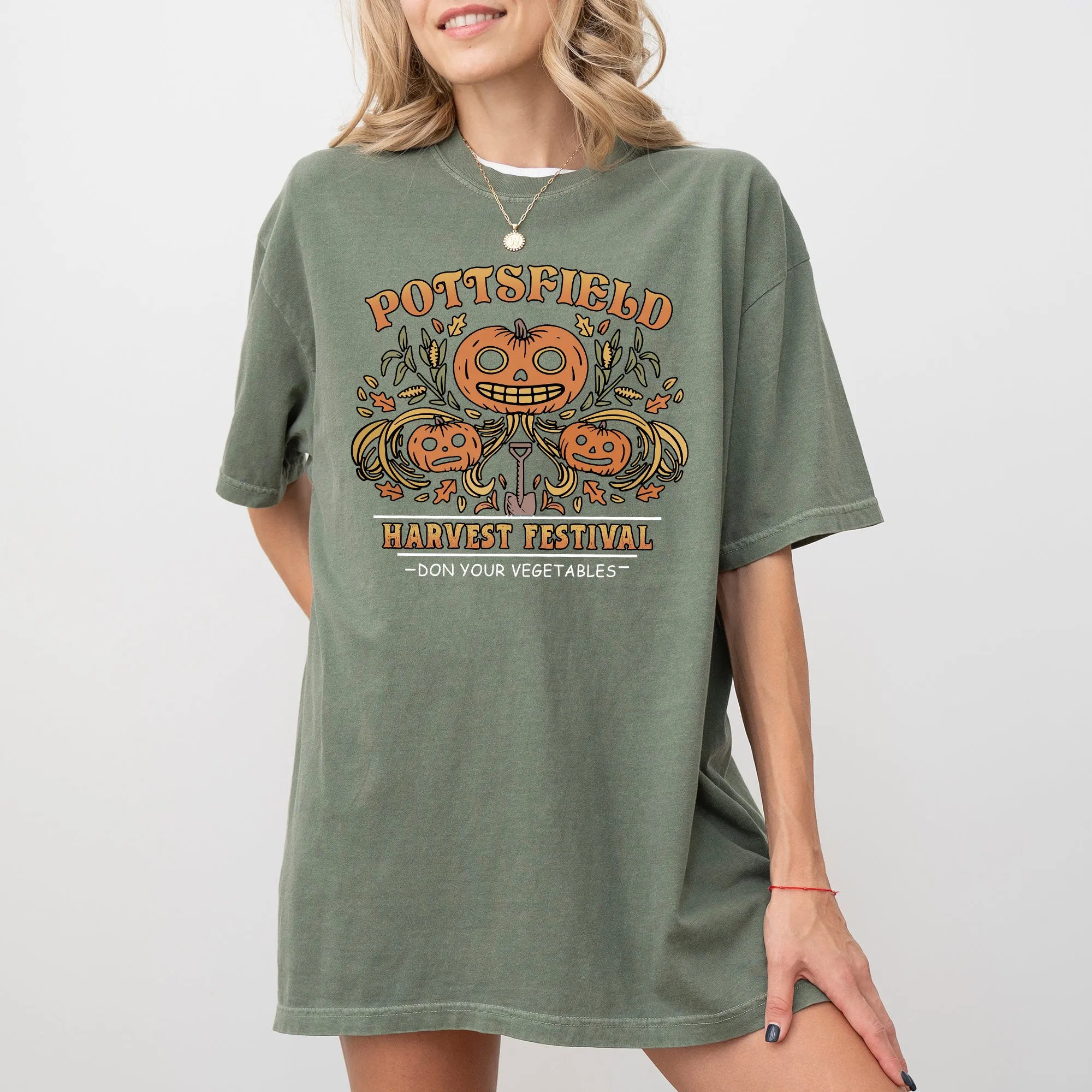 Harvest Festival, Pottsfield, Funny, Spooky, Witch, Aesthetic, Meme, Halloween, Costume, Tshirt Comfort Colors T-Shirt sold by Refinery Number One product image thumbnail 5