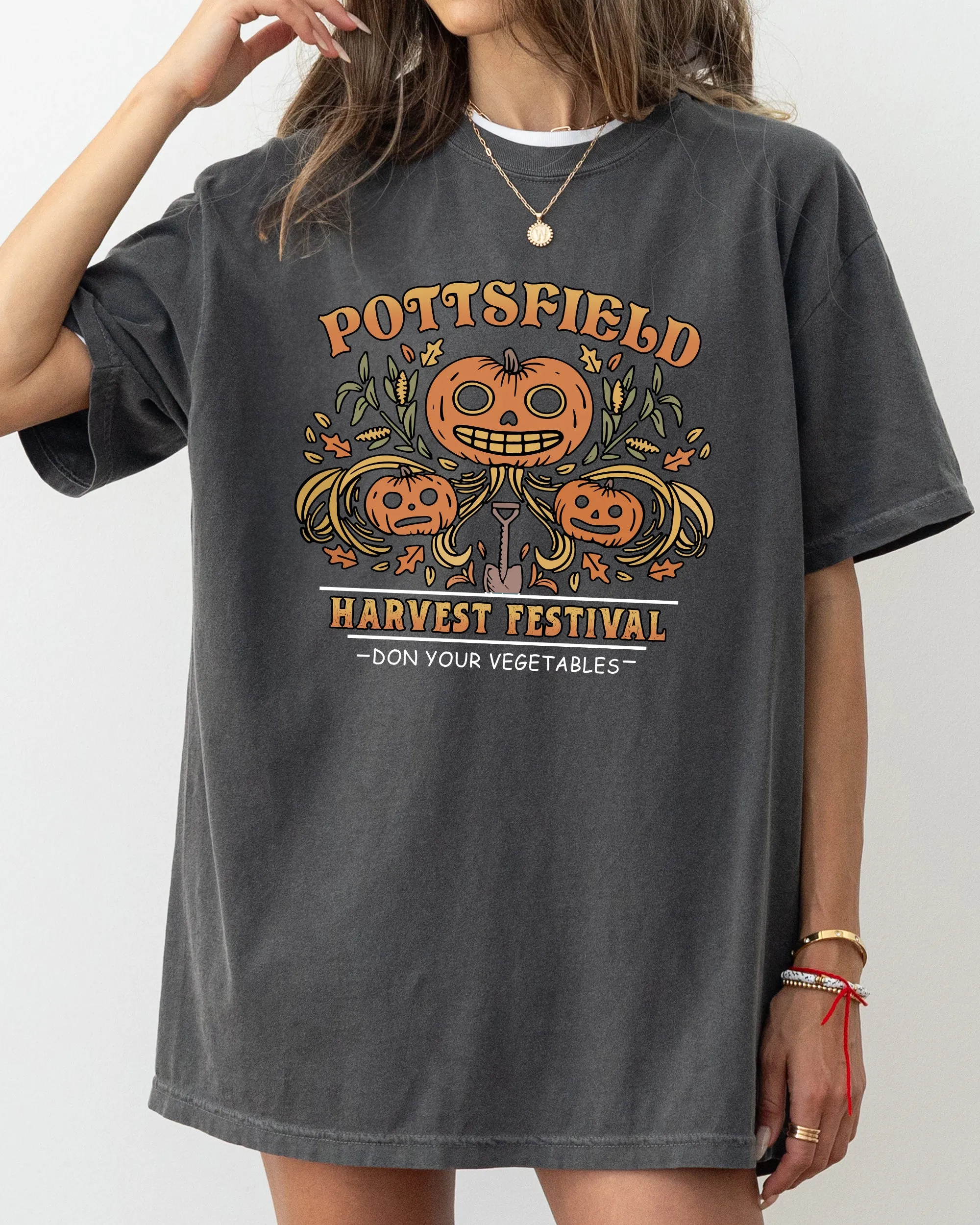Harvest Festival, Pottsfield, Funny, Spooky, Witch, Aesthetic, Meme, Halloween, Costume, Tshirt Comfort Colors T-Shirt sold by Refinery Number One
