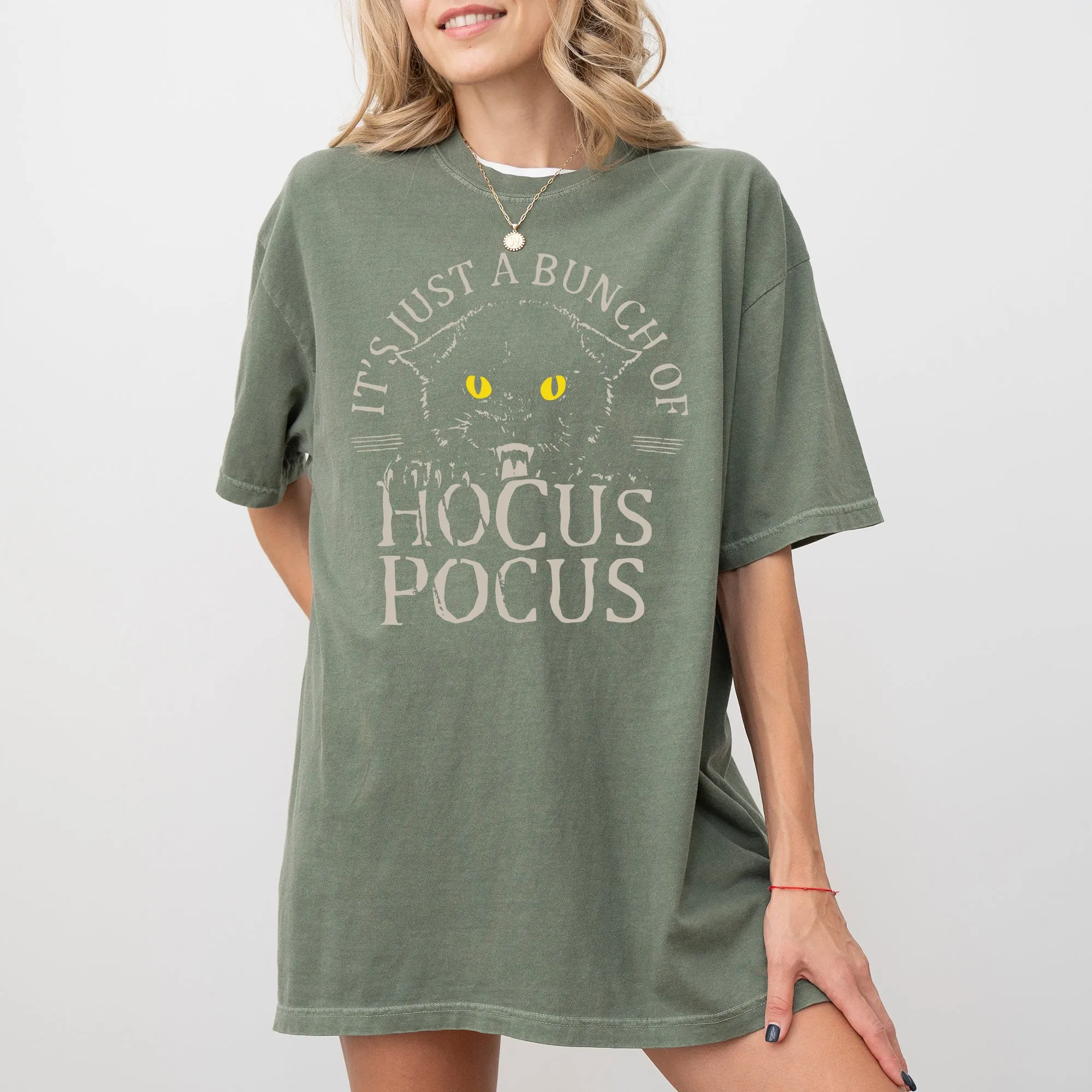Bunch Of Hocus Pocus Cat Meme Witch Halloween Spooky Ghoul Costume Comfort Colors Tee sold by Refinery Number One product image thumbnail 3