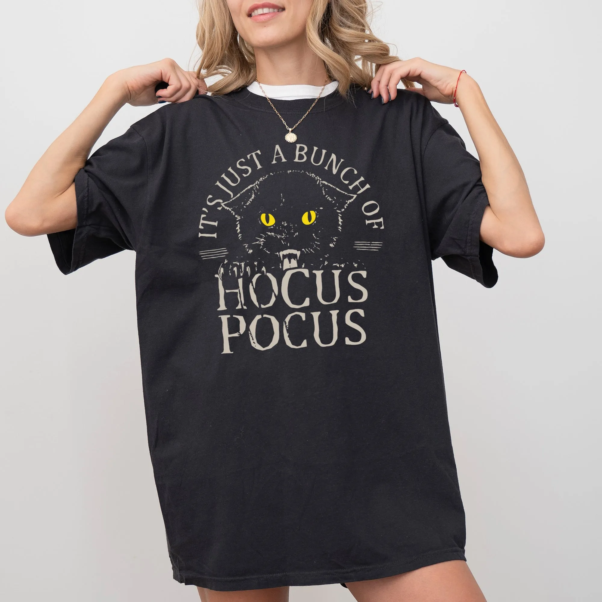 Bunch Of Hocus Pocus Cat Meme Witch Halloween Spooky Ghoul Costume Comfort Colors Tee sold by Refinery Number One
