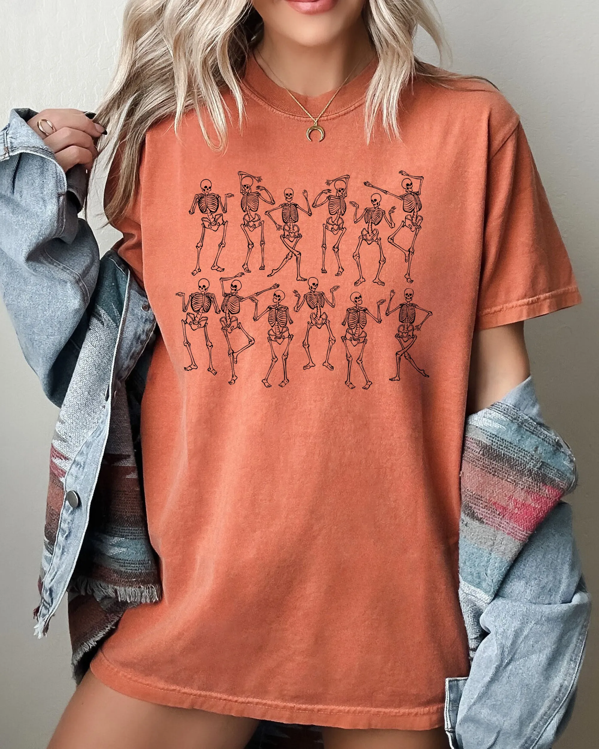 Dancing Skeletons, Witch, Skull, Funny, Spooky, Aesthetic, Meme, Halloween, Costume, Tshirt Comfort Colors T-Shirt sold by Refinery Number One product image thumbnail 3