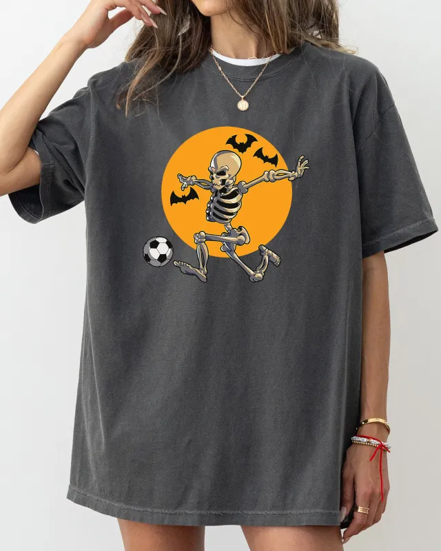 Football Player Skeleton, Ghost, Farm, Witch, Skull, Funny, Spooky, Aesthetic, Meme, Halloween, Costume, Tshirt Comfort Colors T-Shirt sold by Refinery Number One