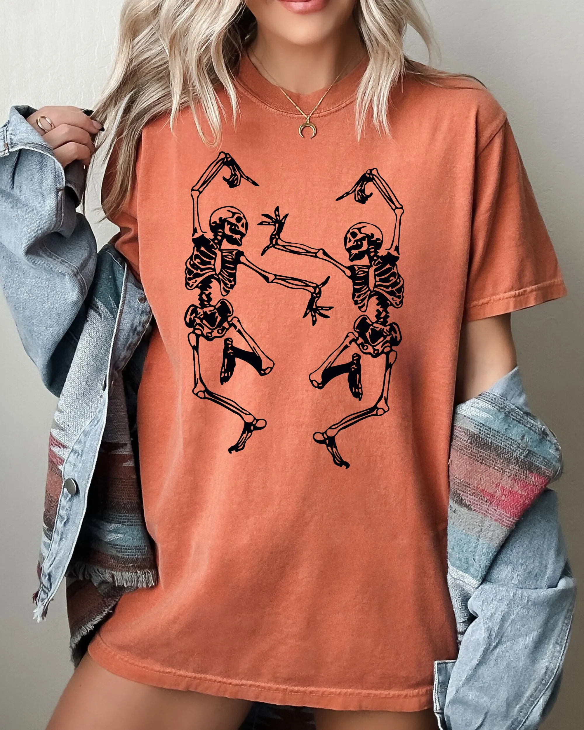 Dancing Skeletons, Ghost, Witch, Skull, Spooky, Aesthetic, Meme, Halloween, Costume, Tshirt Comfort Colors T-Shirt sold by Refinery Number One product image thumbnail 3