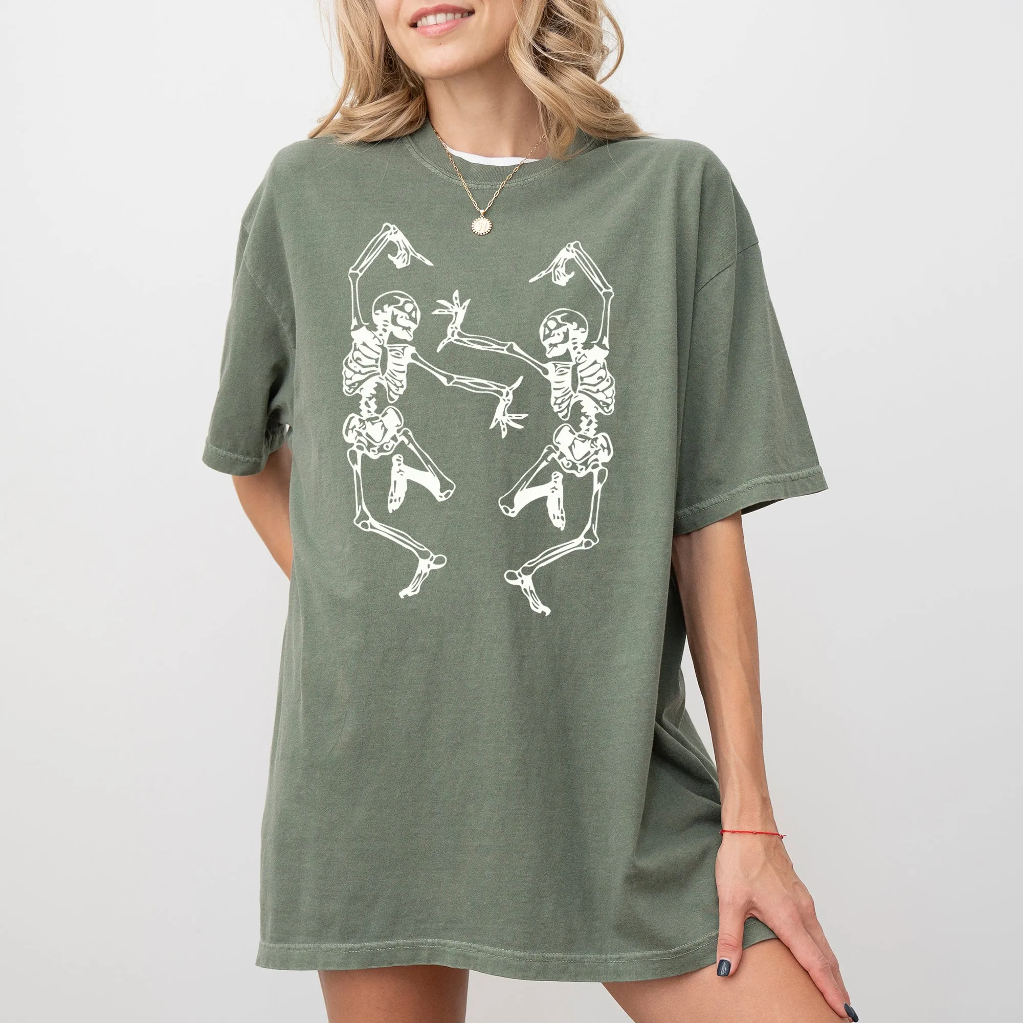 Dancing Skeletons, Ghost, Witch, Skull, Spooky, Aesthetic, Meme, Halloween, Costume, Tshirt Comfort Colors T-Shirt sold by Refinery Number One product image thumbnail 5
