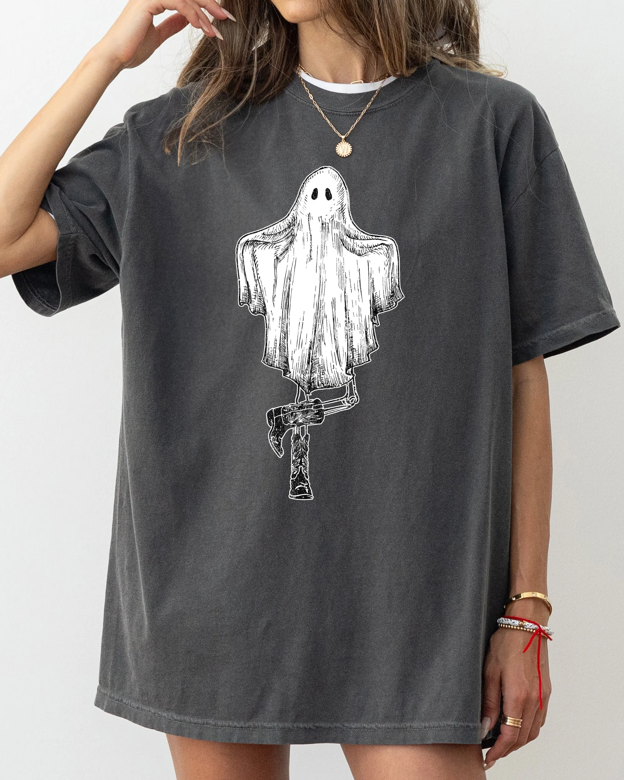 Western Ghost, Cowboy, Skeleton, Witch, Skull, Spooky, Aesthetic, Meme, Halloween, Costume, Tshirt Comfort Colors T-Shirt sold by Refinery Number One product image thumbnail 2