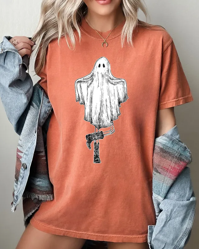 Western Ghost, Cowboy, Skeleton, Witch, Skull, Spooky, Aesthetic, Meme, Halloween, Costume, Tshirt Comfort Colors T-Shirt sold by Refinery Number One