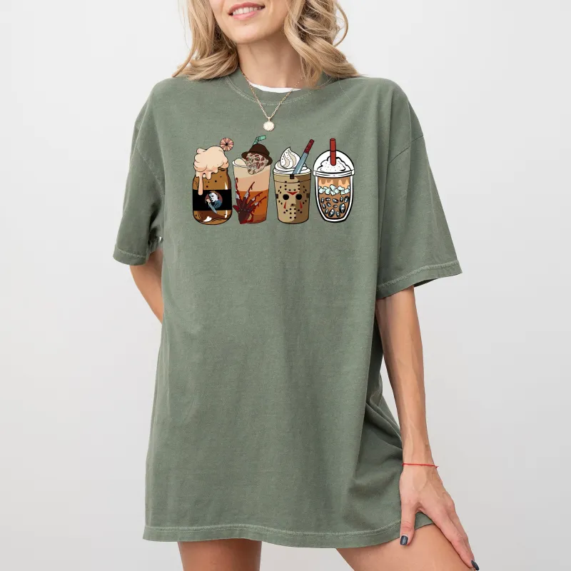 Halloween Coffee, Vintage, Skeleton, Ghost, Witch, Skull, Spooky, Aesthetic, Meme, Halloween, Costume, Tshirt Comfort Colors T-Shirt sold by Refinery Number One