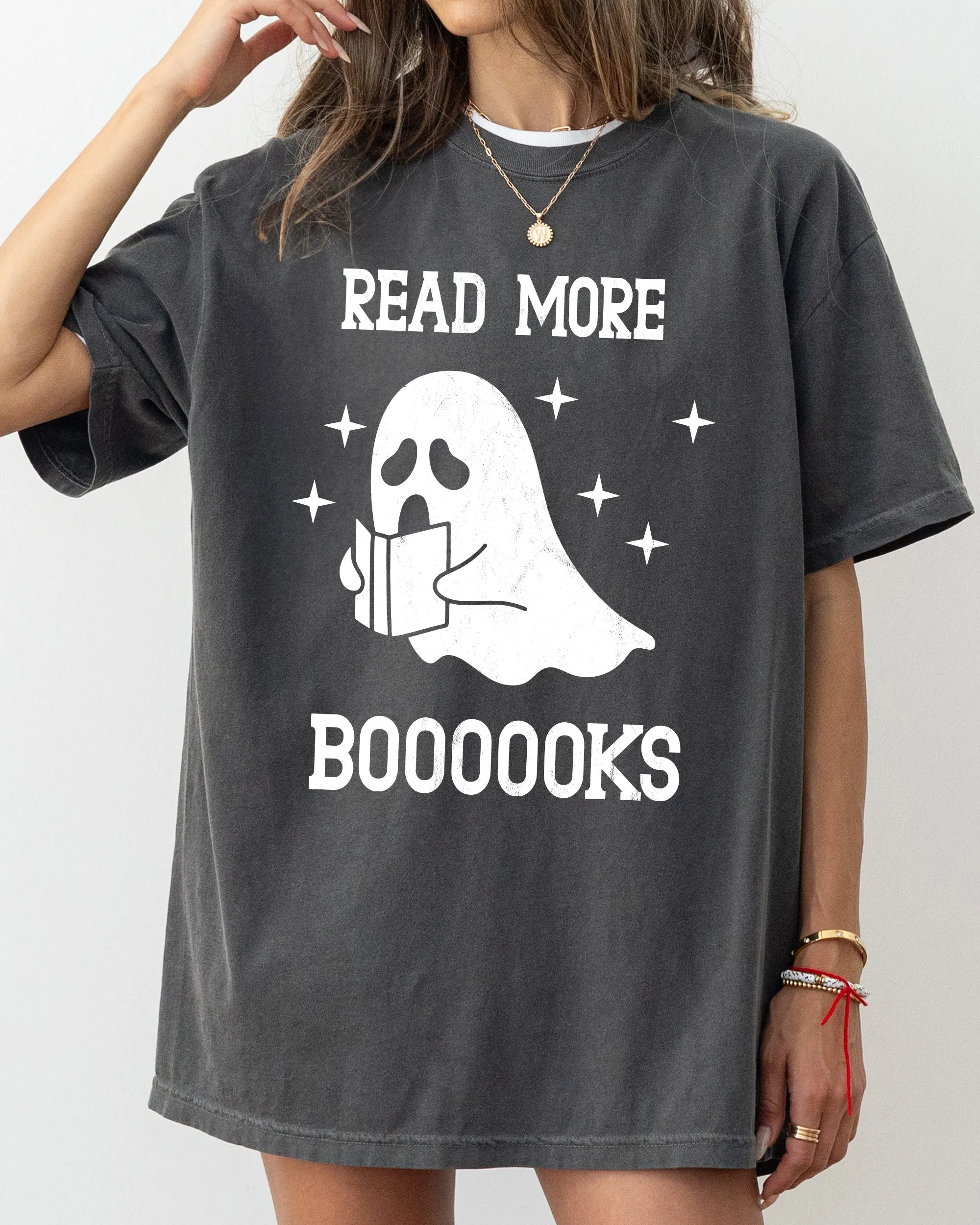 Read More Books, Ghost, Skeleton, Witch, Skull, Spooky, Aesthetic, Meme, Halloween, Costume, Tshirt Comfort Colors T-Shirt sold by Refinery Number One
