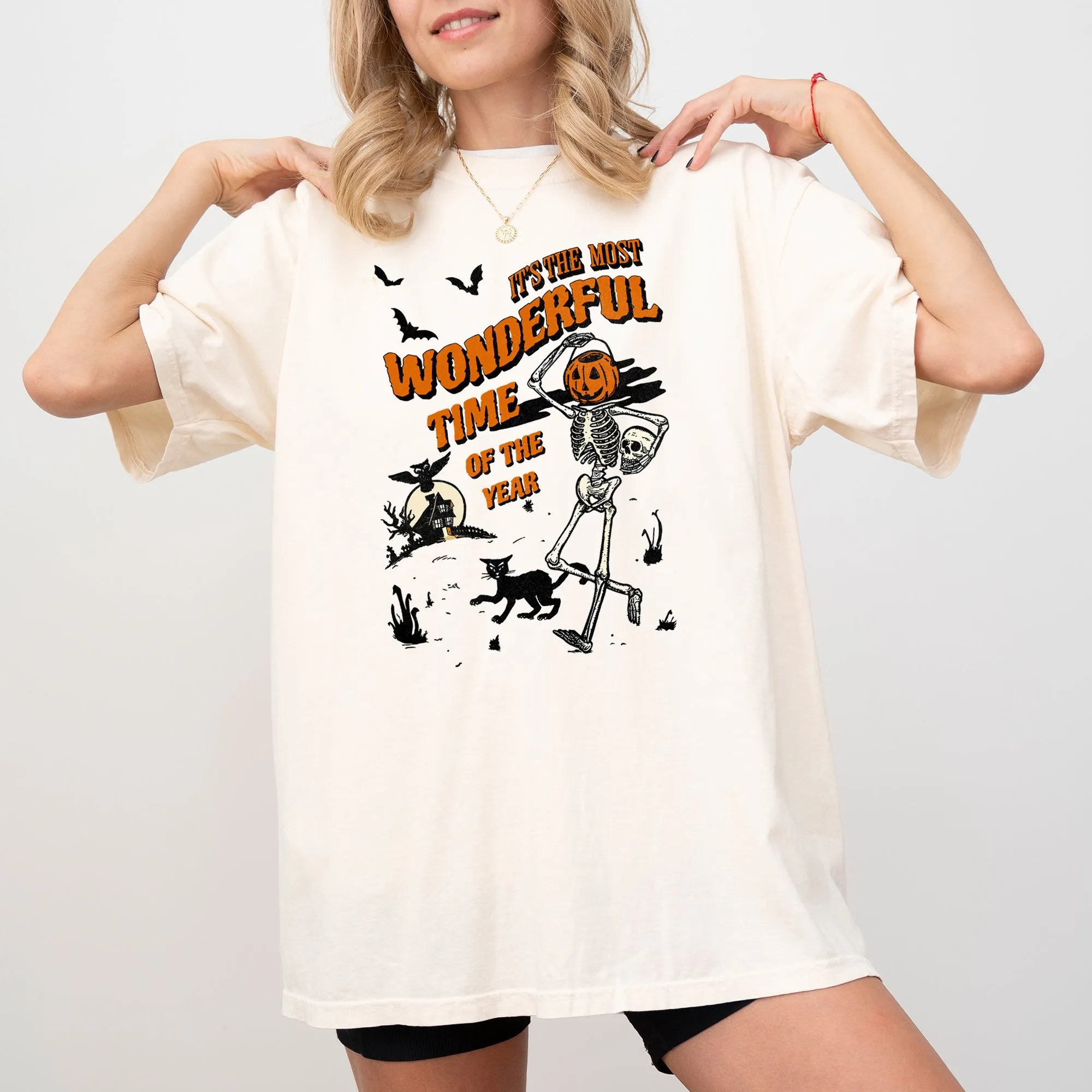 It's The Most Wonderful Time Of The Year, Skeleton, Witch, Skull, Spooky, Aesthetic, Meme, Halloween, Costume, Tshirt Comfort Colors T-Shirt sold by Refinery Number One