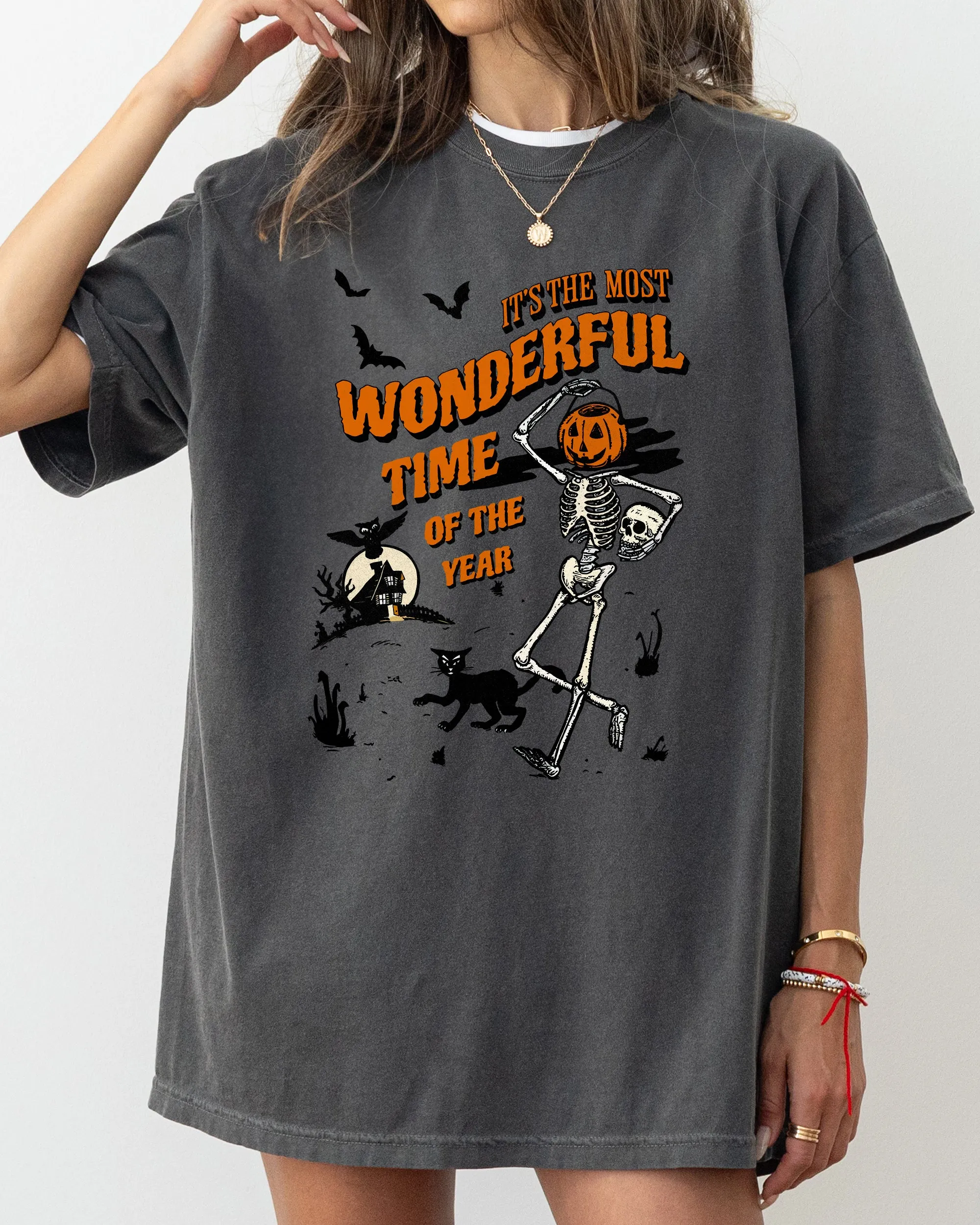It's The Most Wonderful Time Of The Year, Skeleton, Witch, Skull, Spooky, Aesthetic, Meme, Halloween, Costume, Tshirt Comfort Colors T-Shirt sold by Refinery Number One product image thumbnail 3