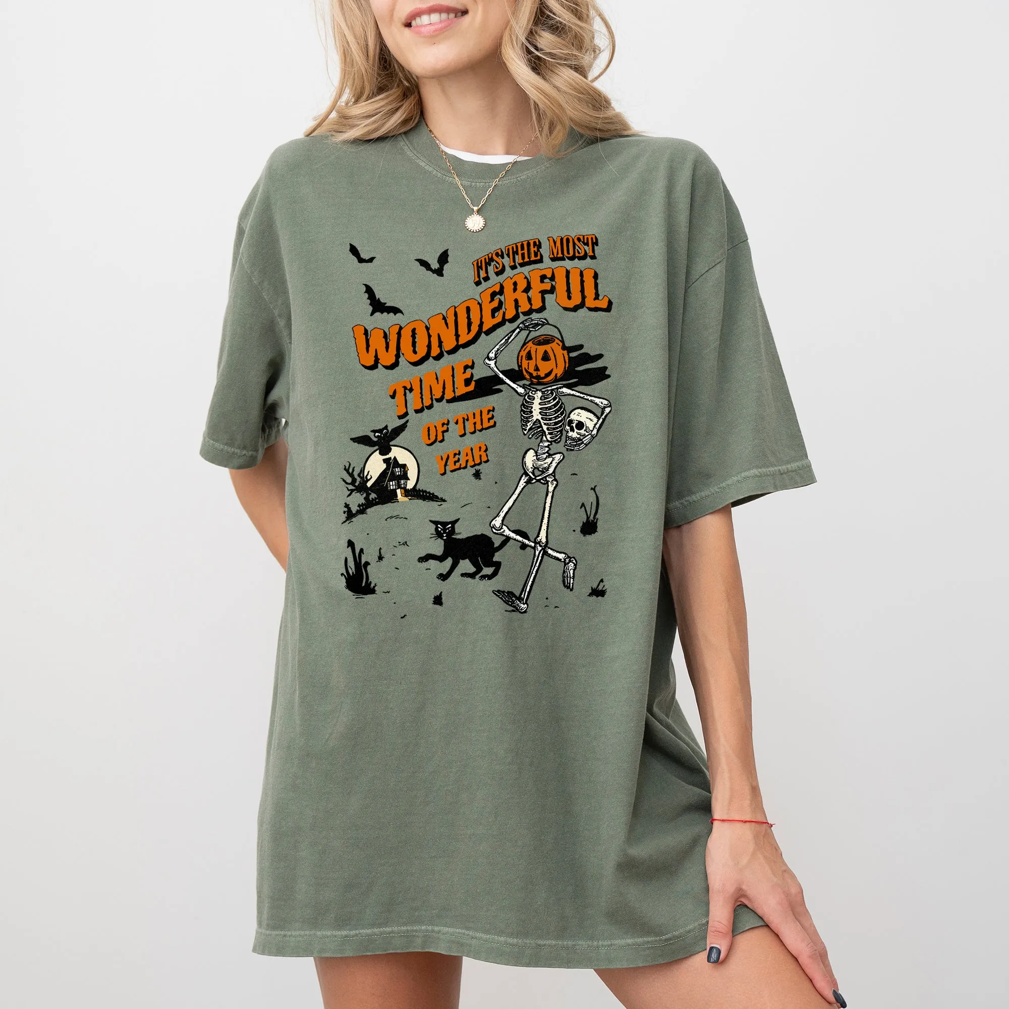 It's The Most Wonderful Time Of The Year, Skeleton, Witch, Skull, Spooky, Aesthetic, Meme, Halloween, Costume, Tshirt Comfort Colors T-Shirt sold by Refinery Number One product image thumbnail 2