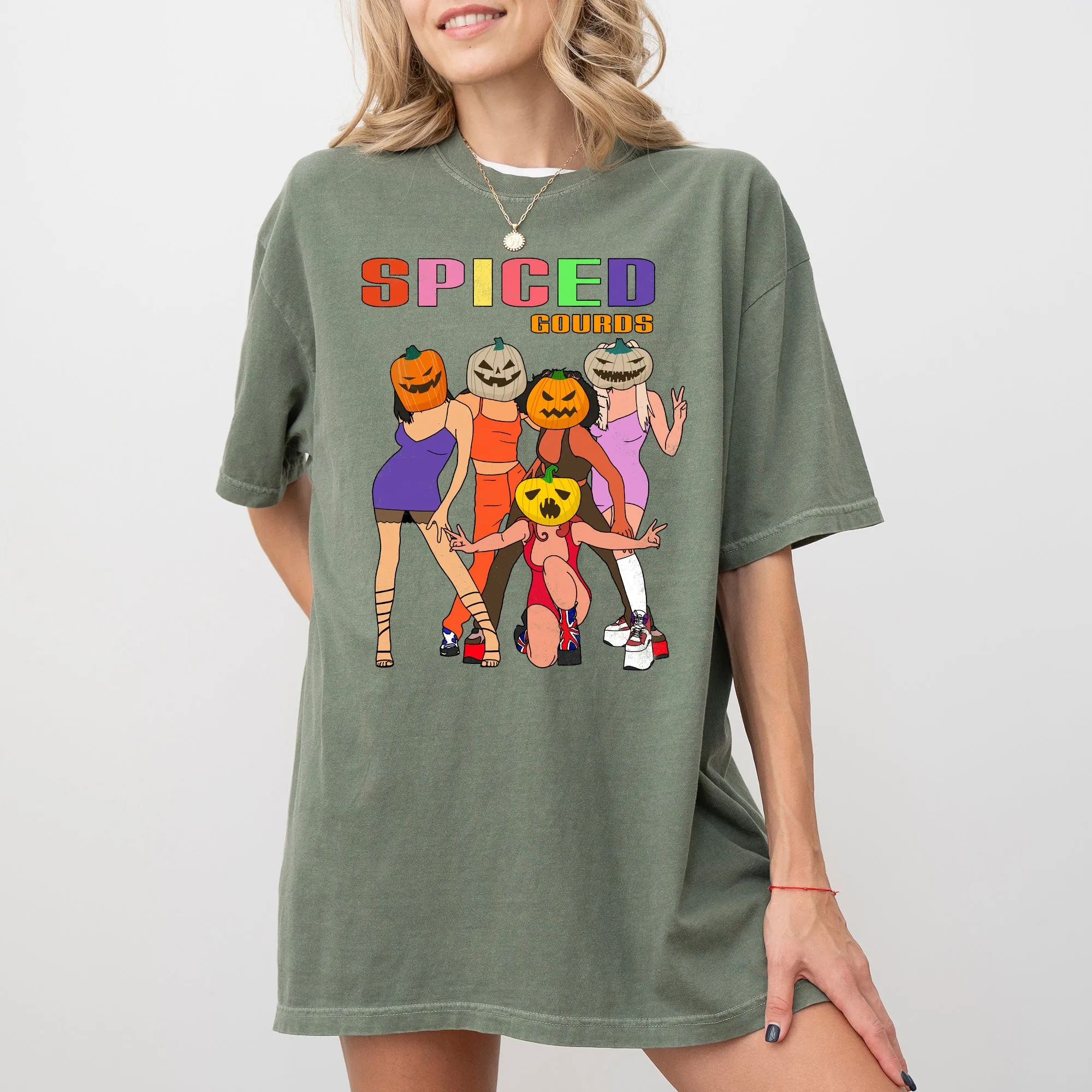 Spiced Gourds, Skeleton, Ghost, Witch, Skull, Spooky, Aesthetic, Meme, Halloween, Costume, Tshirt Comfort Colors T-Shirt sold by Refinery Number One product image thumbnail 4