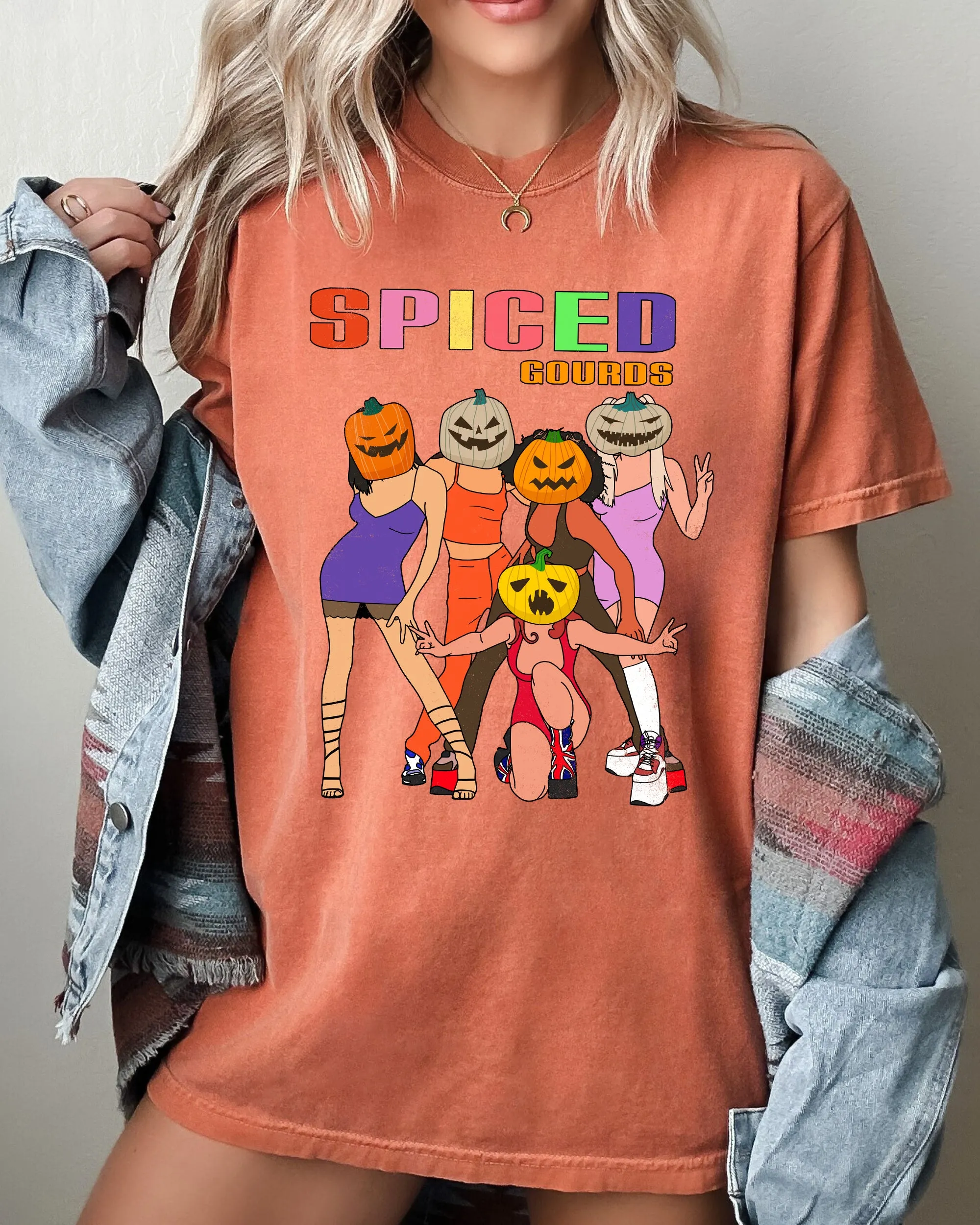 Spiced Gourds, Skeleton, Ghost, Witch, Skull, Spooky, Aesthetic, Meme, Halloween, Costume, Tshirt Comfort Colors T-Shirt sold by Refinery Number One product image thumbnail 5
