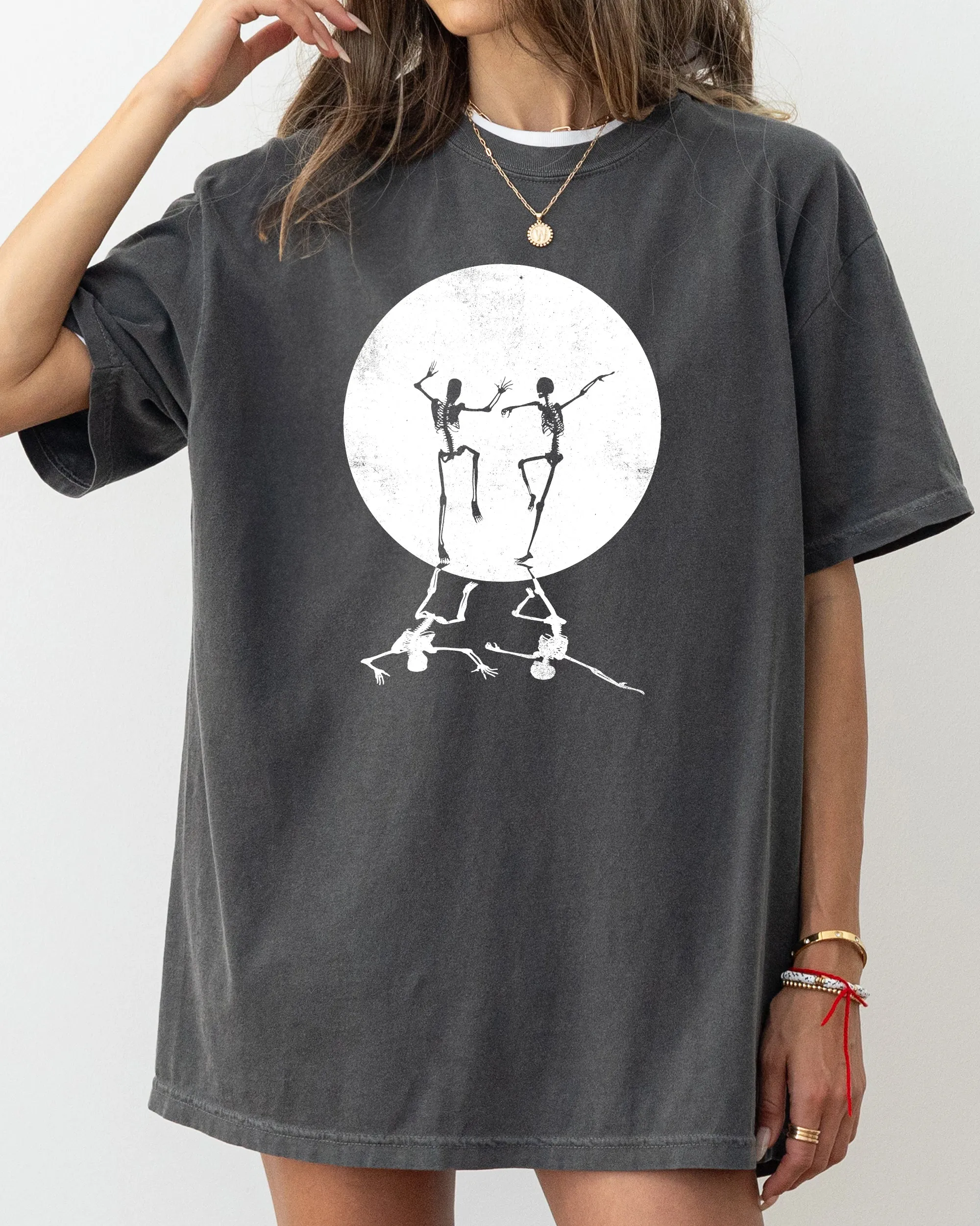 Dancing Skeletons, Moon, Ghost, Witch, Skull, Spooky, Aesthetic, Meme, Halloween, Costume, Tshirt Comfort Colors T-Shirt sold by Refinery Number One product image thumbnail 2