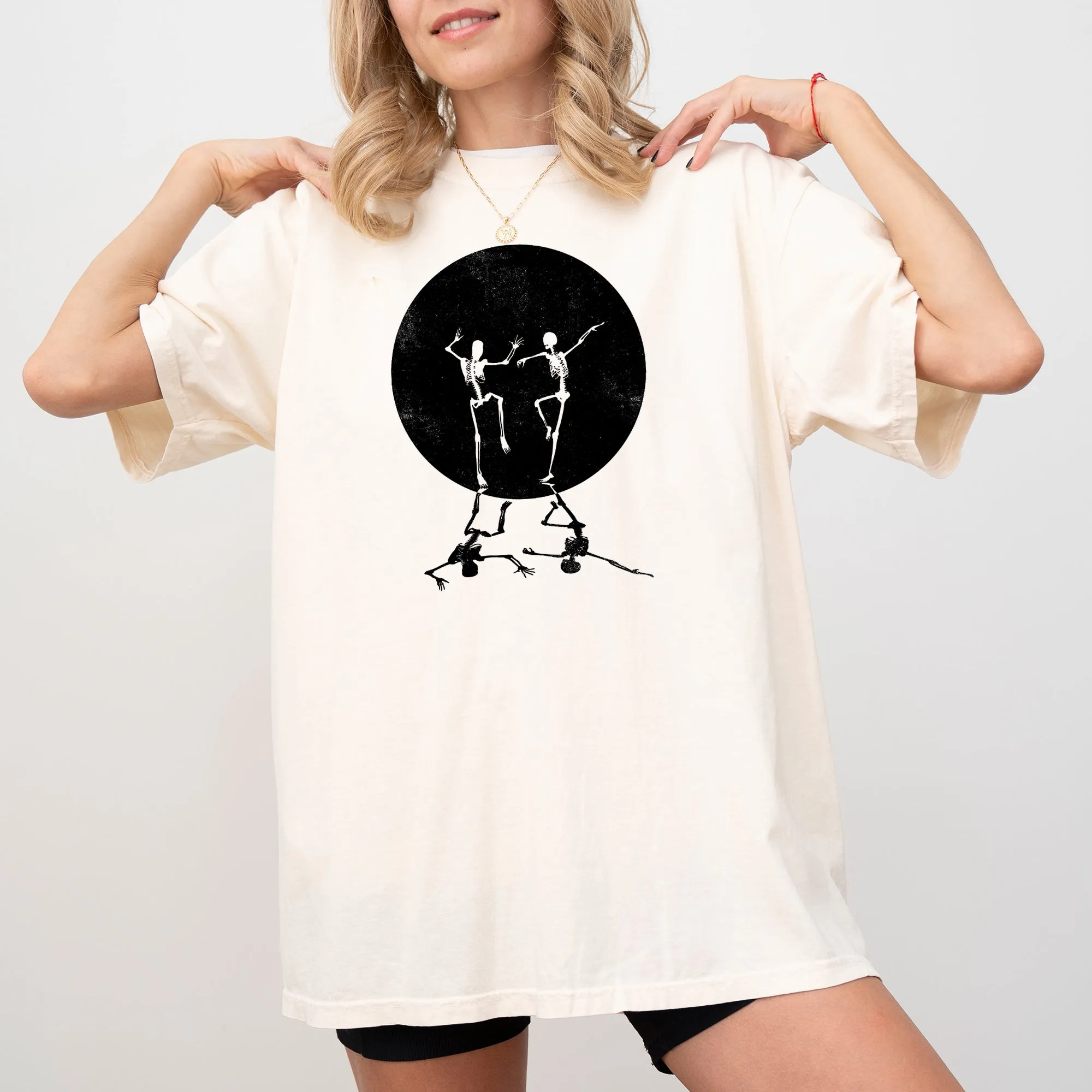 Dancing Skeletons, Moon, Ghost, Witch, Skull, Spooky, Aesthetic, Meme, Halloween, Costume, Tshirt Comfort Colors T-Shirt sold by Refinery Number One product image thumbnail 3
