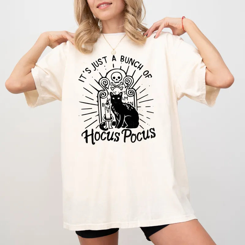 Hocus Pocus, Skeleton, Cat, Ghost, Witch, Skull, Spooky, Aesthetic, Meme, Halloween, Costume, Tshirt Comfort Colors T-Shirt sold by Refinery Number One