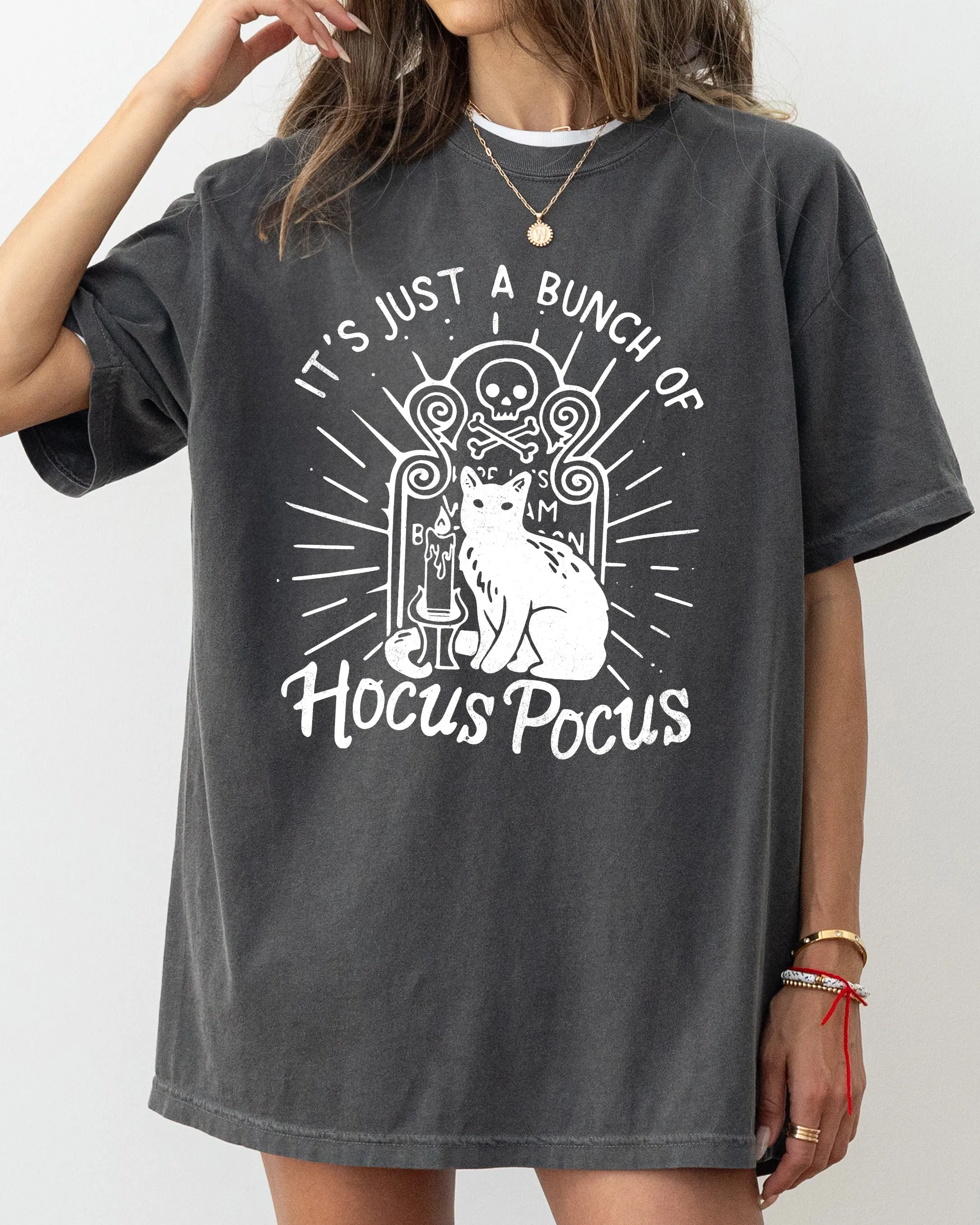 Hocus Pocus, Skeleton, Cat, Ghost, Witch, Skull, Spooky, Aesthetic, Meme, Halloween, Costume, Tshirt Comfort Colors T-Shirt sold by Refinery Number One product image thumbnail 5