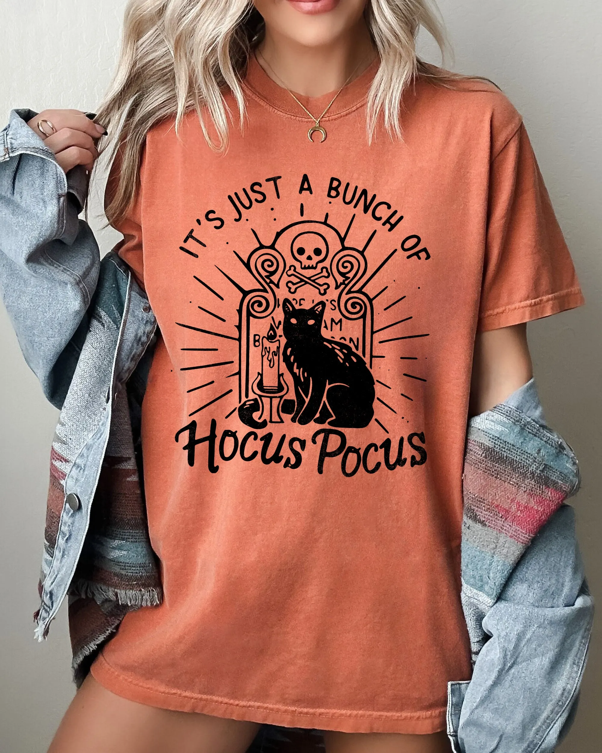 Hocus Pocus, Skeleton, Cat, Ghost, Witch, Skull, Spooky, Aesthetic, Meme, Halloween, Costume, Tshirt Comfort Colors T-Shirt sold by Refinery Number One product image thumbnail 2