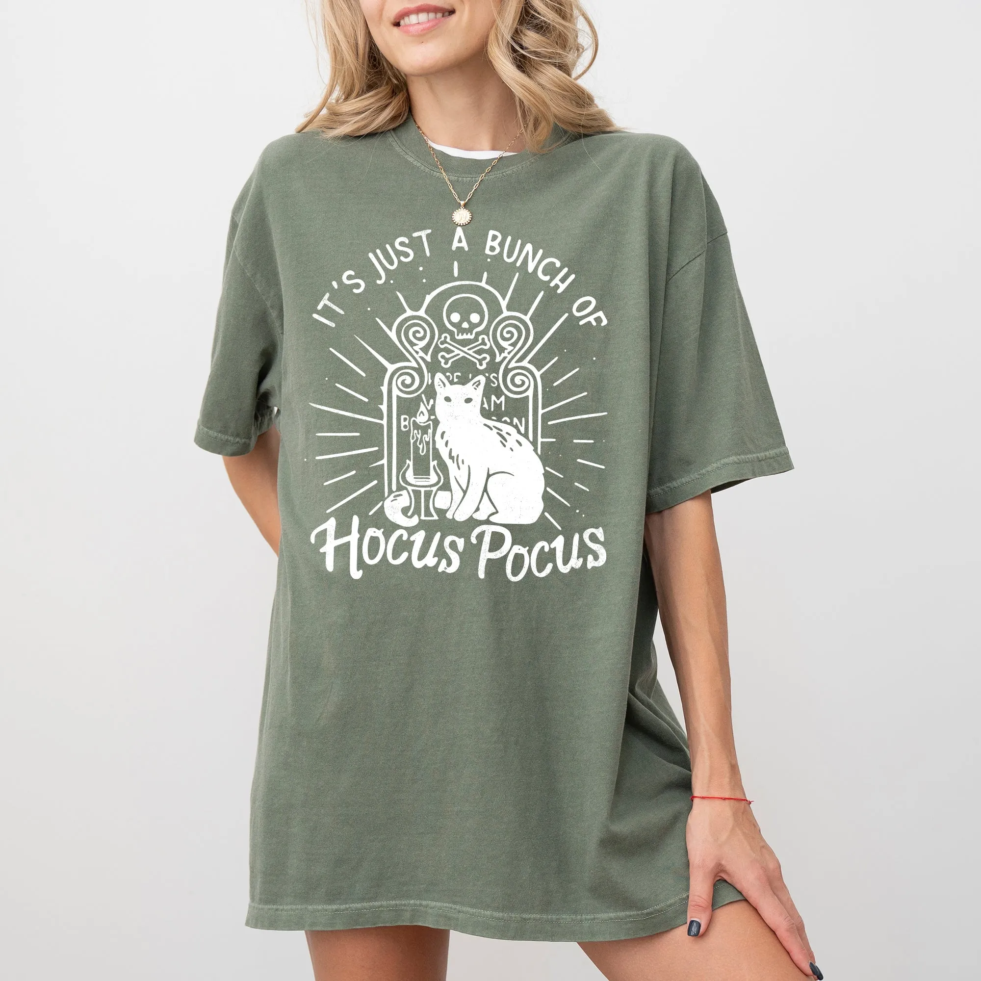 Hocus Pocus, Skeleton, Cat, Ghost, Witch, Skull, Spooky, Aesthetic, Meme, Halloween, Costume, Tshirt Comfort Colors T-Shirt sold by Refinery Number One product image thumbnail 4