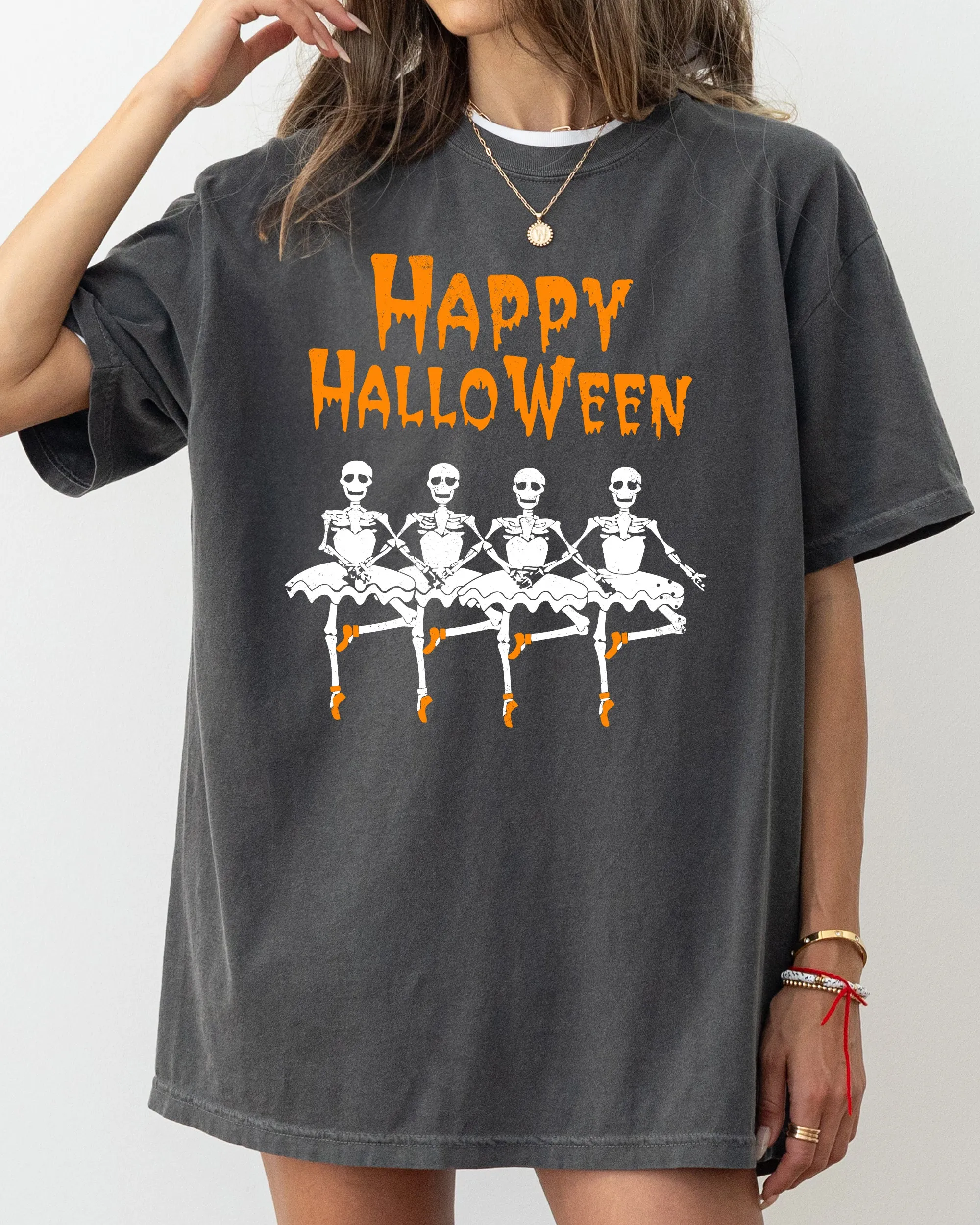 Happy Halloween, Dancing Skeletons, Ghost, Witch, Skull, Spooky, Aesthetic, Meme, Halloween, Costume, Tshirt Comfort Colors T-Shirt sold by Refinery Number One product image thumbnail 4