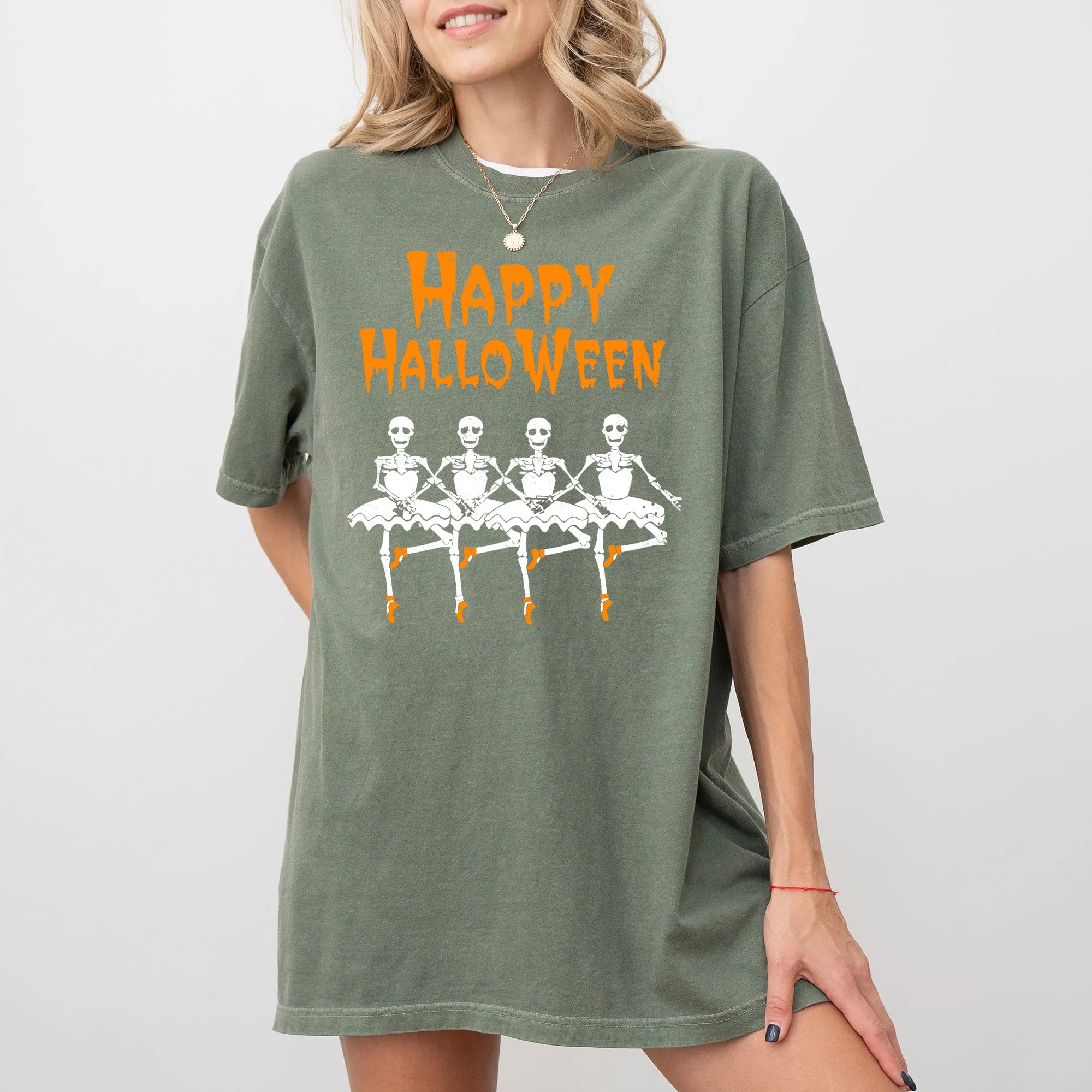 Happy Halloween, Dancing Skeletons, Ghost, Witch, Skull, Spooky, Aesthetic, Meme, Halloween, Costume, Tshirt Comfort Colors T-Shirt sold by Refinery Number One product image thumbnail 5