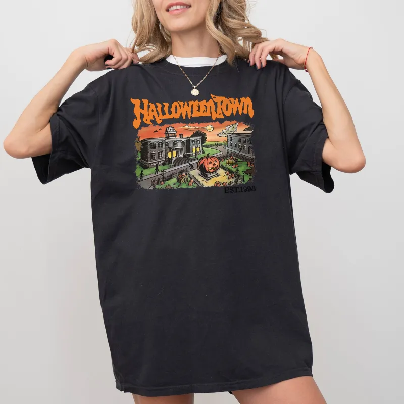 Halloweentown, Horror Movie, Skeleton, Ghost, Witch, Skull, Spooky, Aesthetic, Meme, Halloween, Costume, Tshirt Comfort Colors T-Shirt sold by Refinery Number One