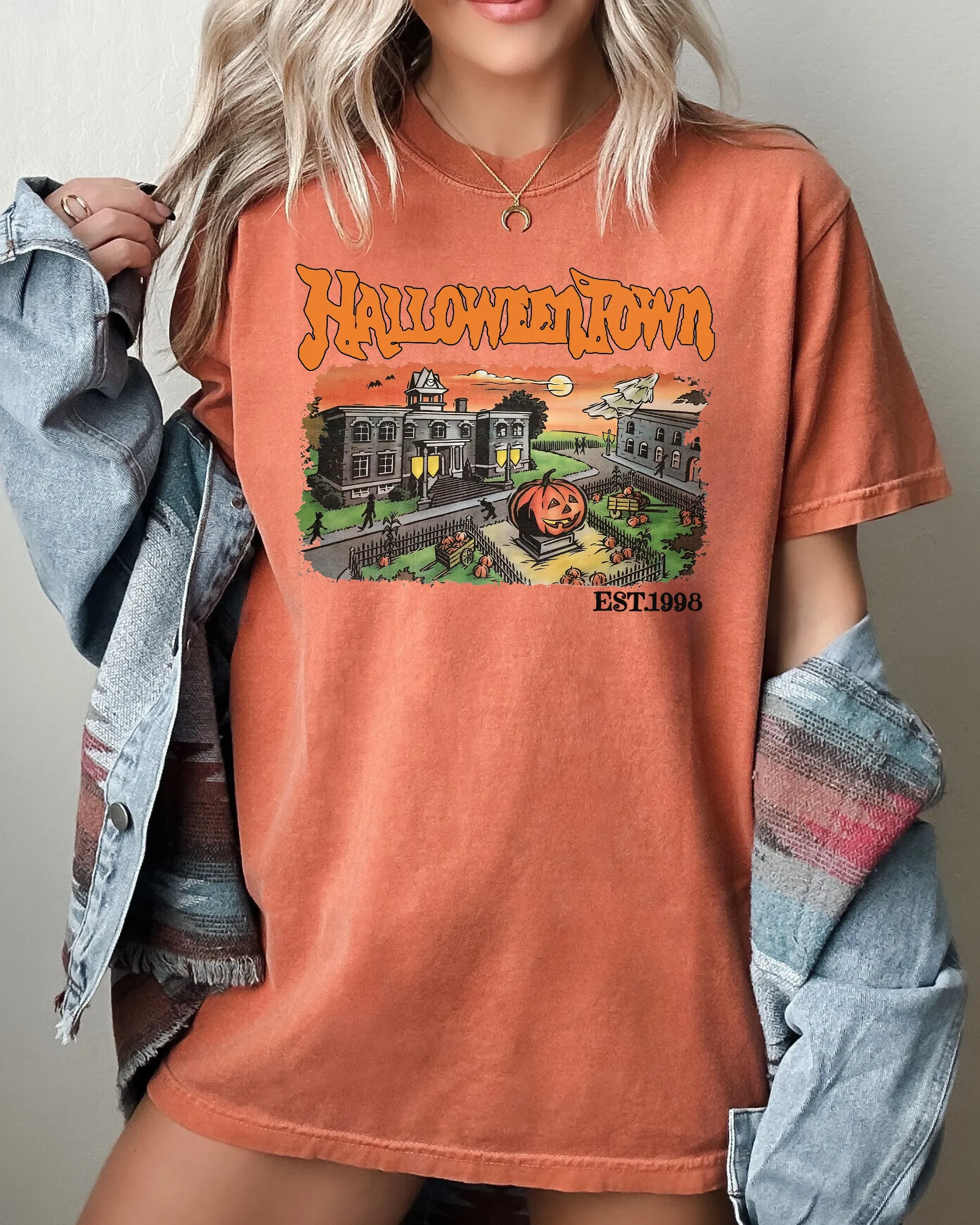 Halloweentown, Horror Movie, Skeleton, Ghost, Witch, Skull, Spooky, Aesthetic, Meme, Halloween, Costume, Tshirt Comfort Colors T-Shirt sold by Refinery Number One product image thumbnail 4