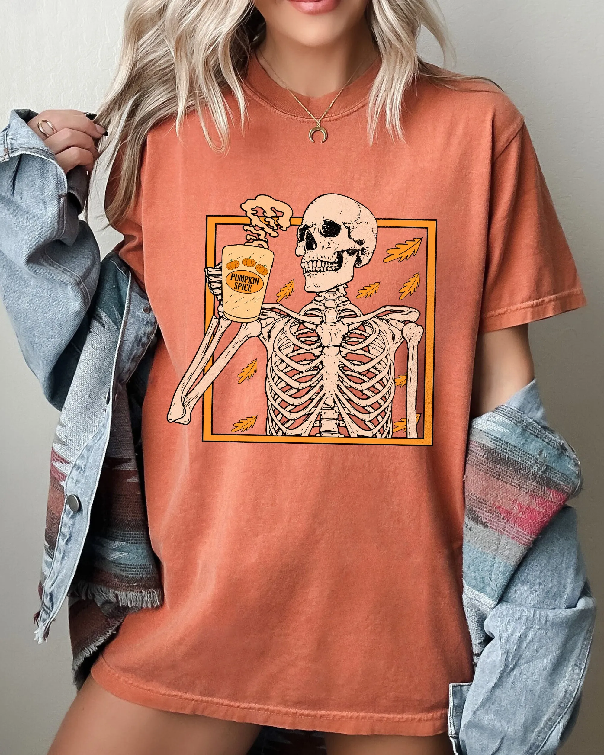 Pumpkin Spice, Coffee, Skeleton, Ghost, Witch, Skull, Spooky, Aesthetic, Meme, Halloween, Costume, Tshirt Comfort Colors T-Shirt sold by Refinery Number One product image thumbnail 5