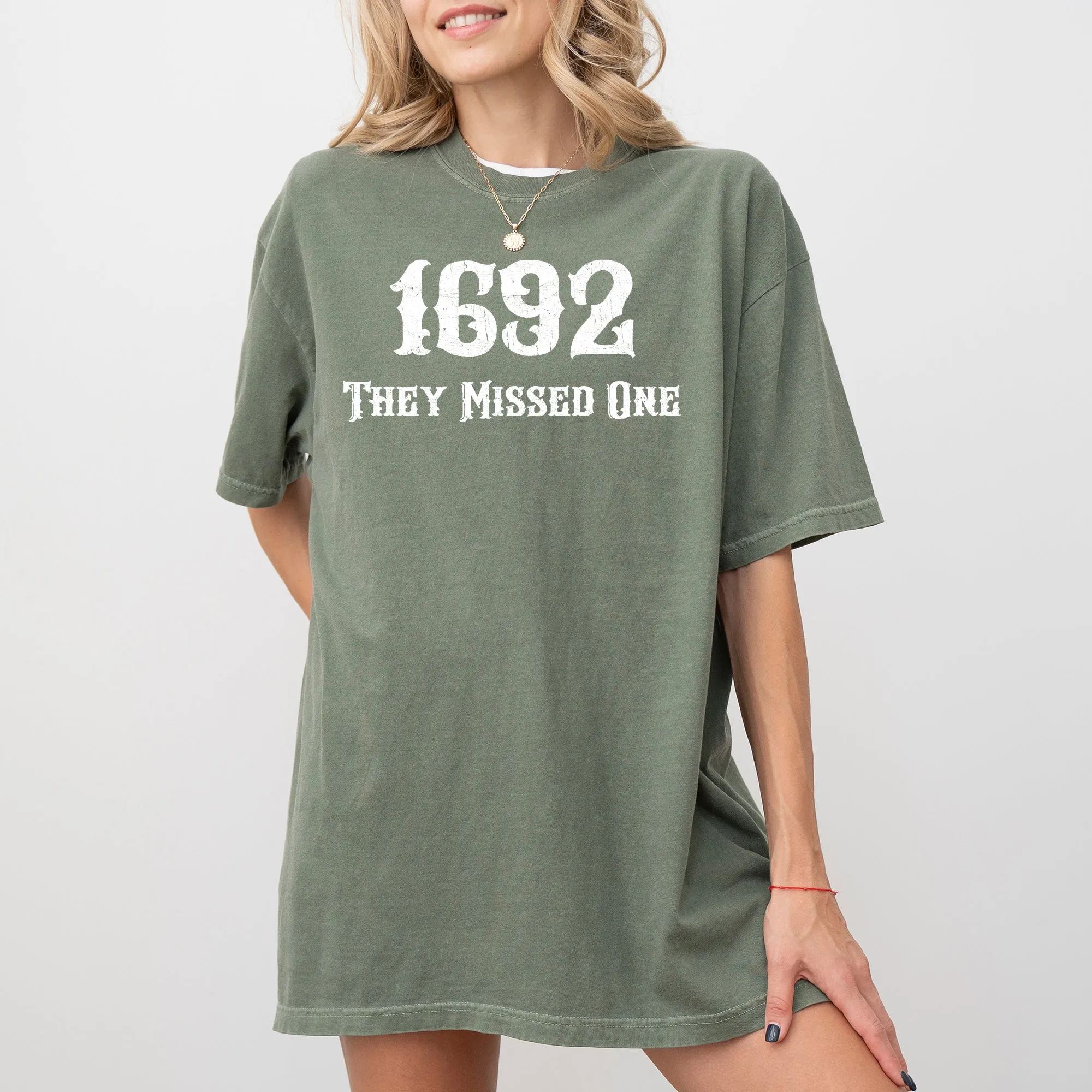 They Missed One, 1692, Skeleton, Ghost, Witch, Skull, Spooky, Aesthetic, Meme, Halloween, Costume, Tshirt Comfort Colors T-Shirt sold by Refinery Number One product image thumbnail 4