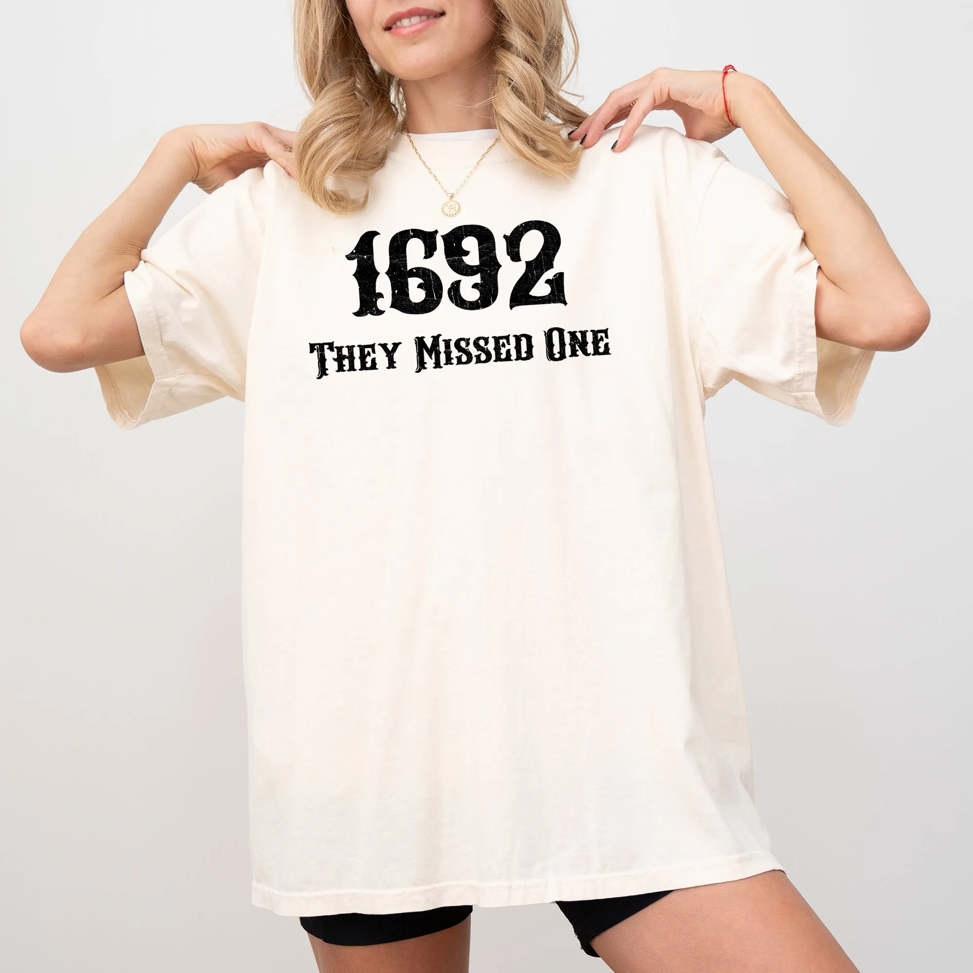 They Missed One, 1692, Skeleton, Ghost, Witch, Skull, Spooky, Aesthetic, Meme, Halloween, Costume, Tshirt Comfort Colors T-Shirt sold by Refinery Number One product image thumbnail 3